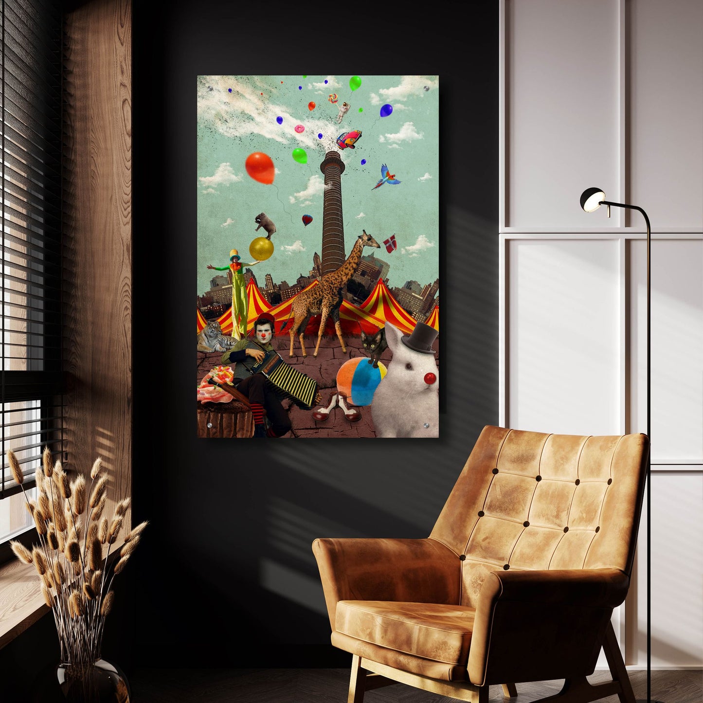 Epic Art 'Circus' by Elo Marc, Acrylic Glass Wall Art,24x36