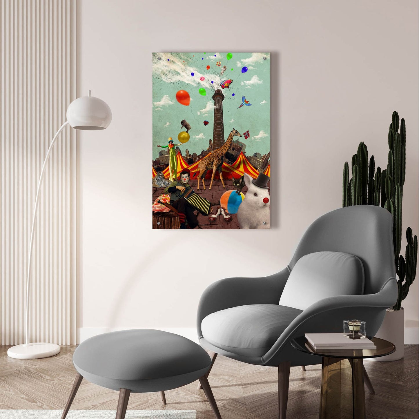 Epic Art 'Circus' by Elo Marc, Acrylic Glass Wall Art,24x36