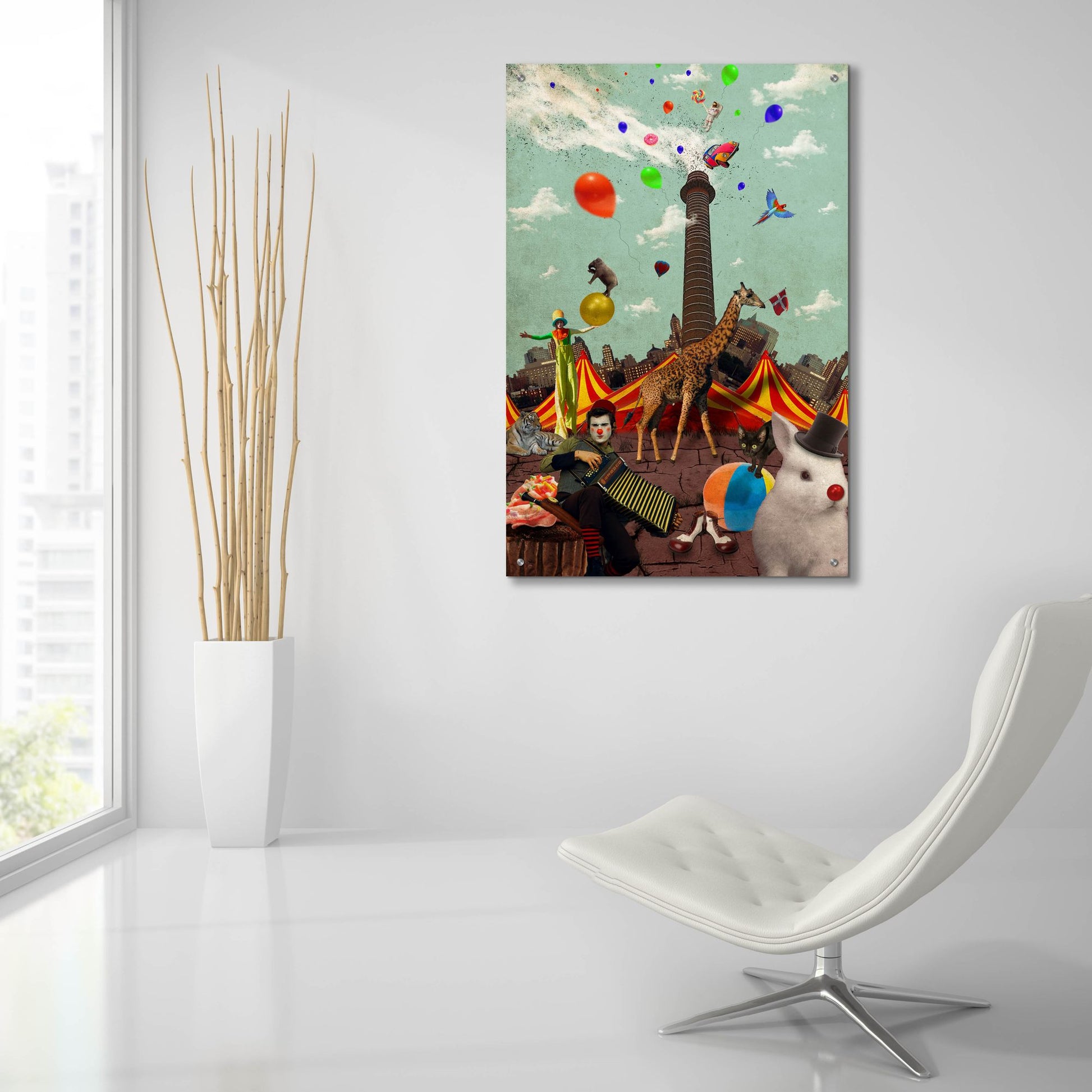 Epic Art 'Circus' by Elo Marc, Acrylic Glass Wall Art,24x36