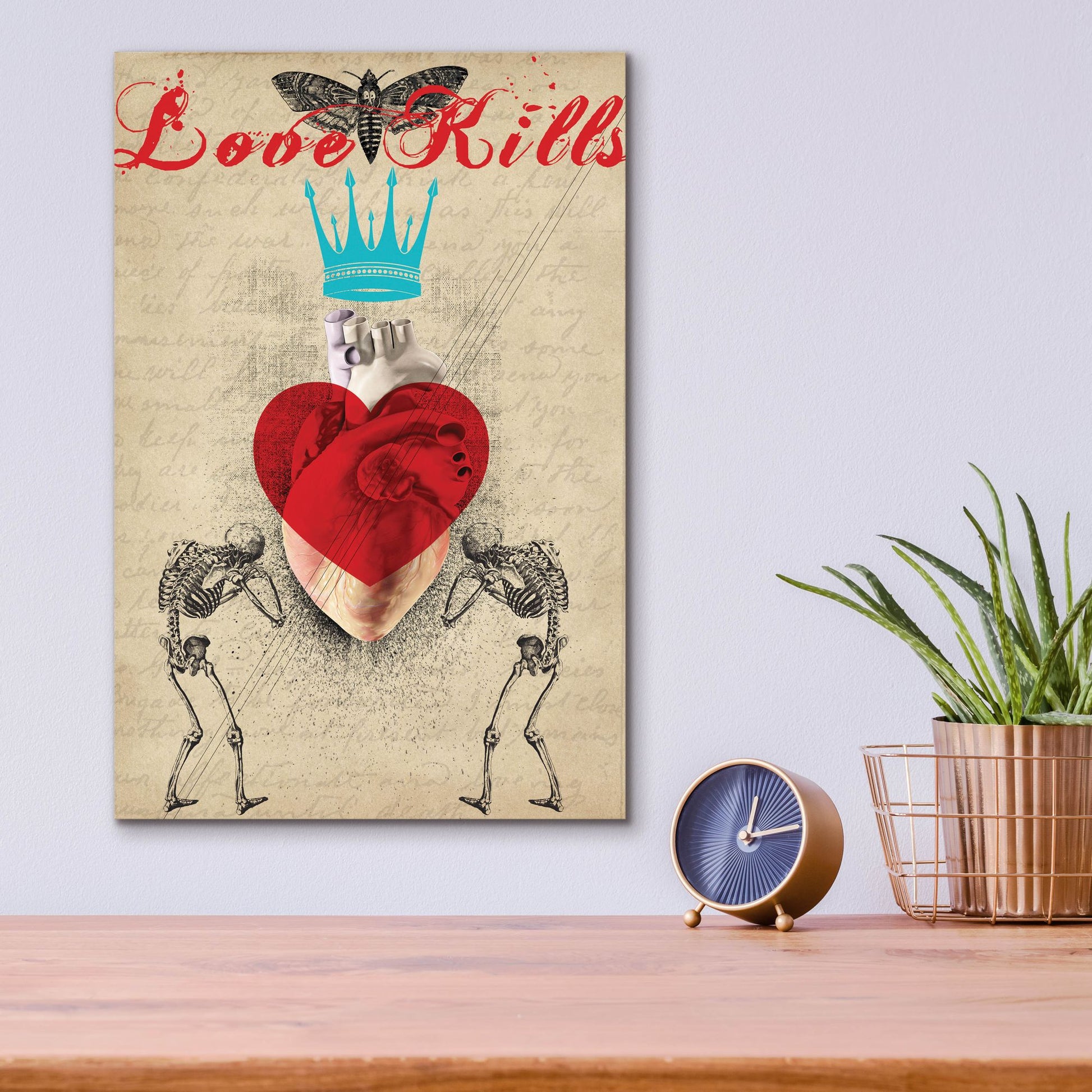 Epic Art 'Love Kills' by Elo Marc, Acrylic Glass Wall Art,12x16