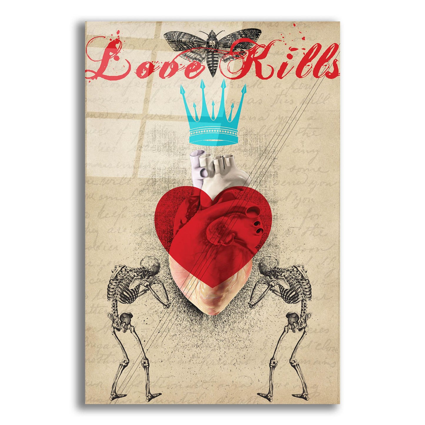 Epic Art 'Love Kills' by Elo Marc, Acrylic Glass Wall Art,12x16