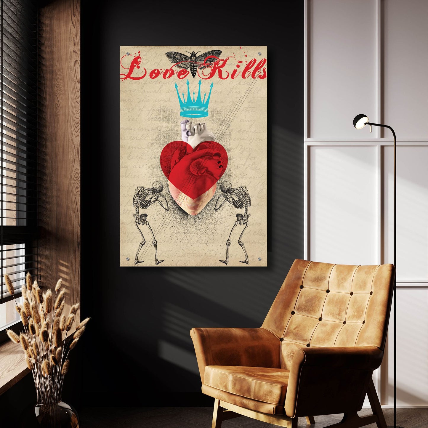 Epic Art 'Love Kills' by Elo Marc, Acrylic Glass Wall Art,24x36