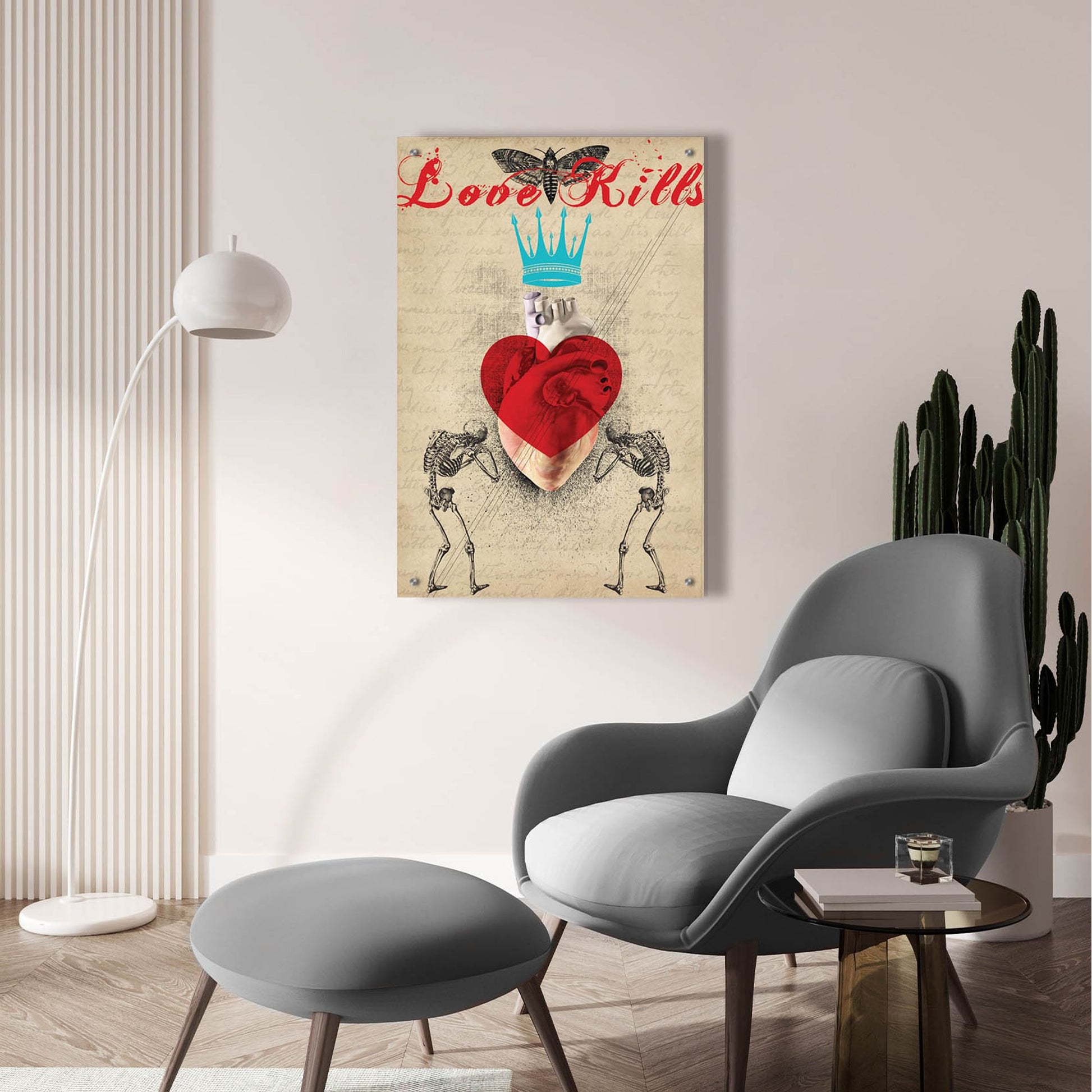 Epic Art 'Love Kills' by Elo Marc, Acrylic Glass Wall Art,24x36