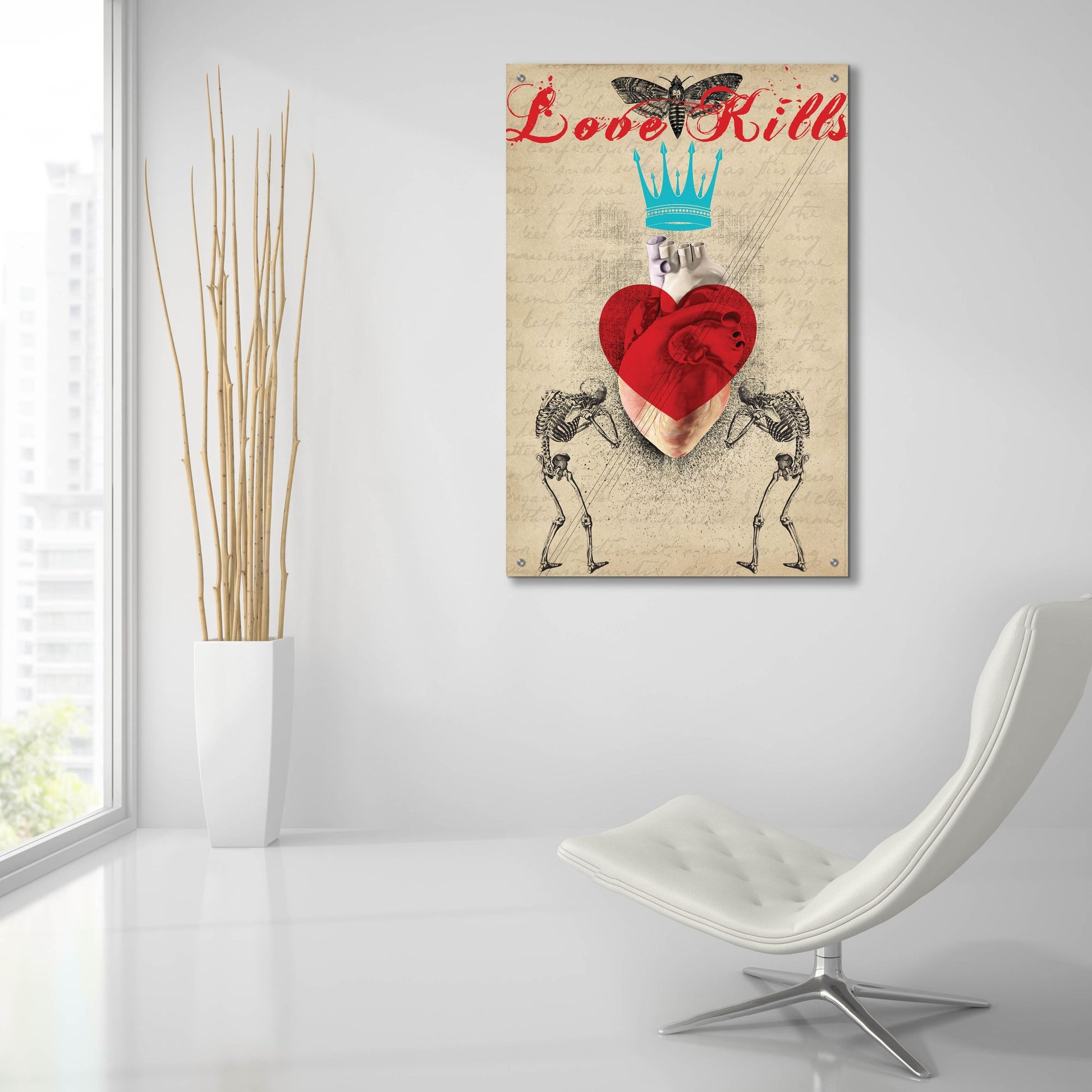 Epic Art 'Love Kills' by Elo Marc, Acrylic Glass Wall Art,24x36