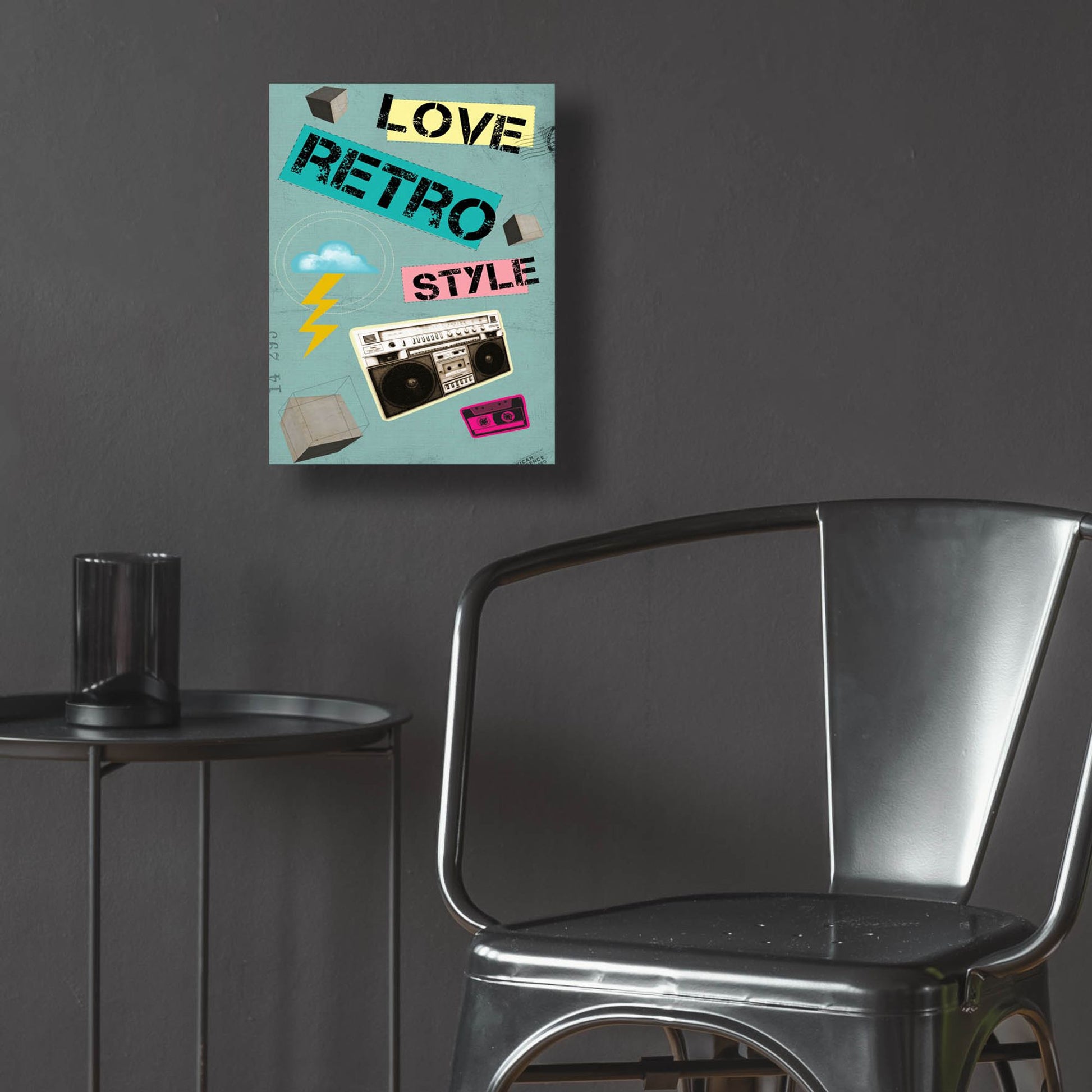 Epic Art 'Love Retro Style' by Elo Marc, Acrylic Glass Wall Art,12x16