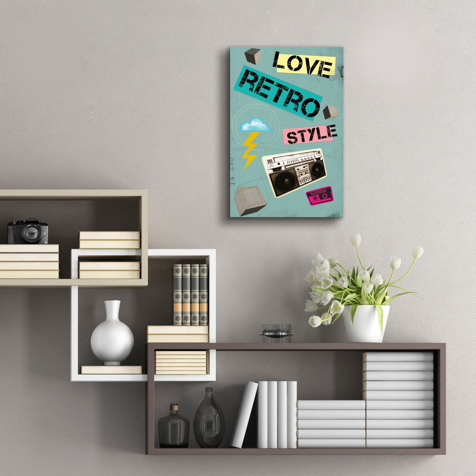 Epic Art 'Love Retro Style' by Elo Marc, Acrylic Glass Wall Art,16x24