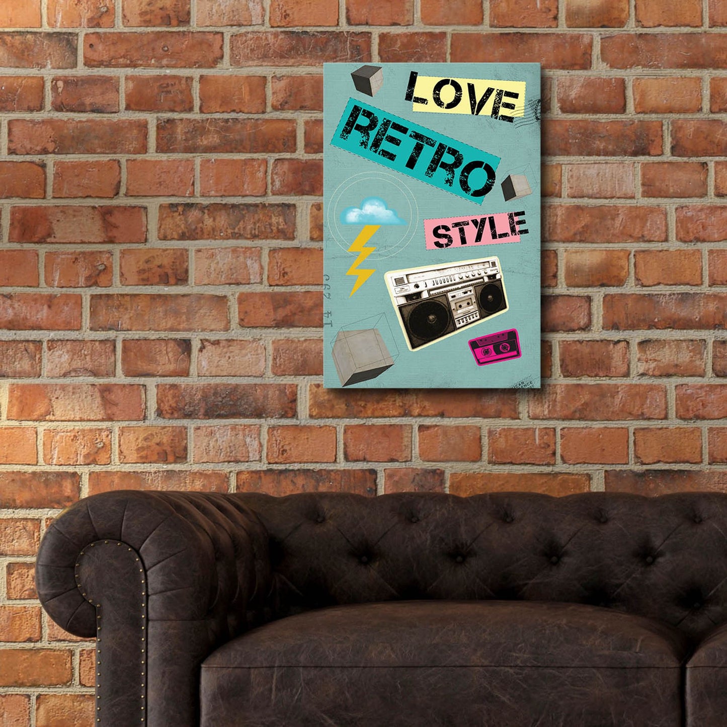 Epic Art 'Love Retro Style' by Elo Marc, Acrylic Glass Wall Art,16x24