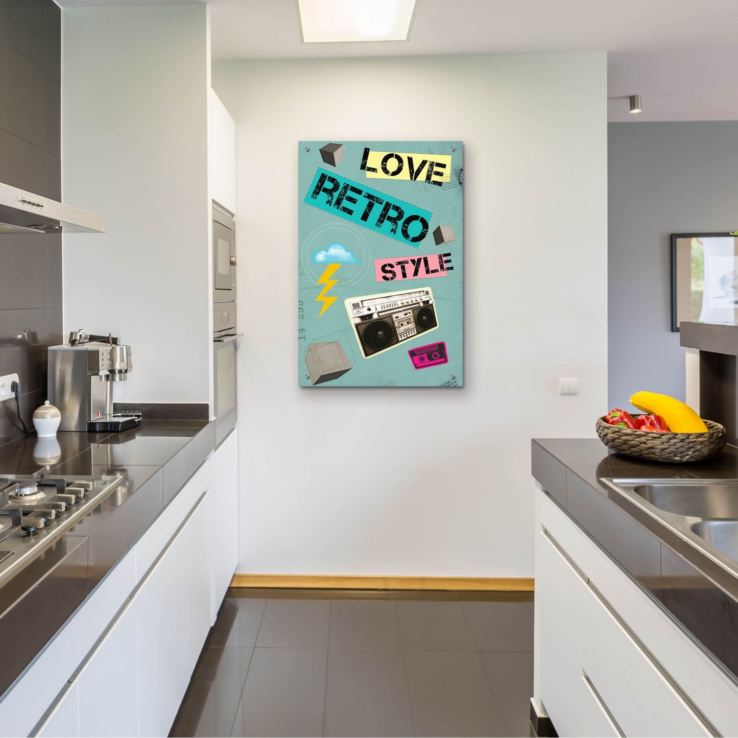 Epic Art 'Love Retro Style' by Elo Marc, Acrylic Glass Wall Art,24x36