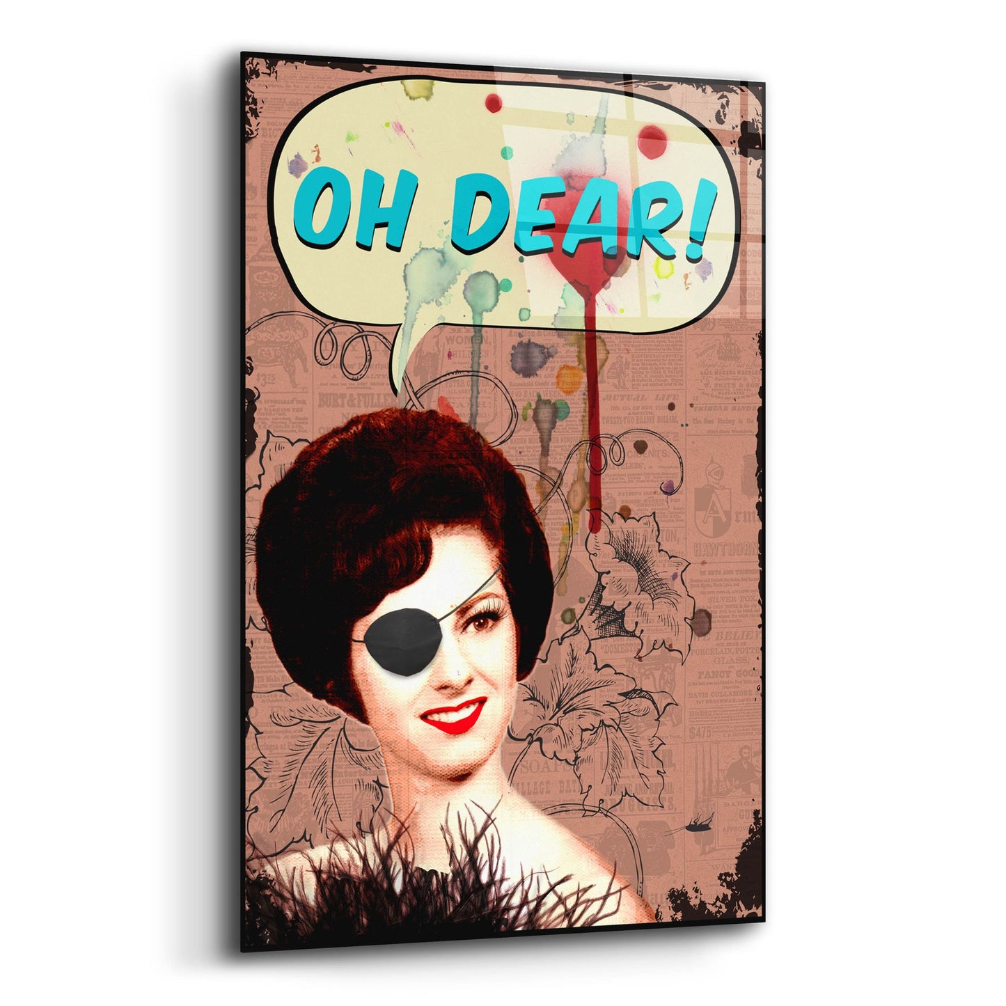 Epic Art 'Oh Dear' by Elo Marc, Acrylic Glass Wall Art,12x16