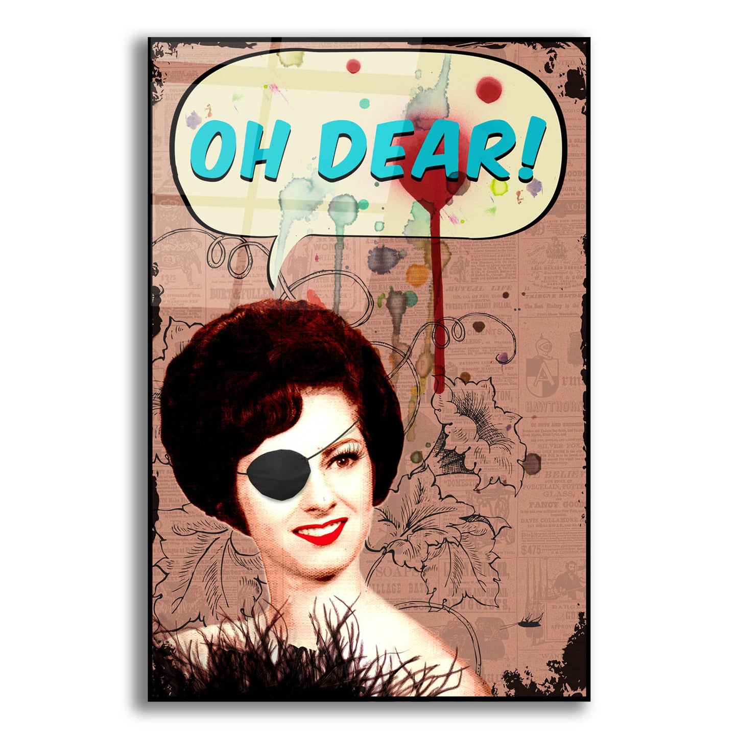 Epic Art 'Oh Dear' by Elo Marc, Acrylic Glass Wall Art,12x16