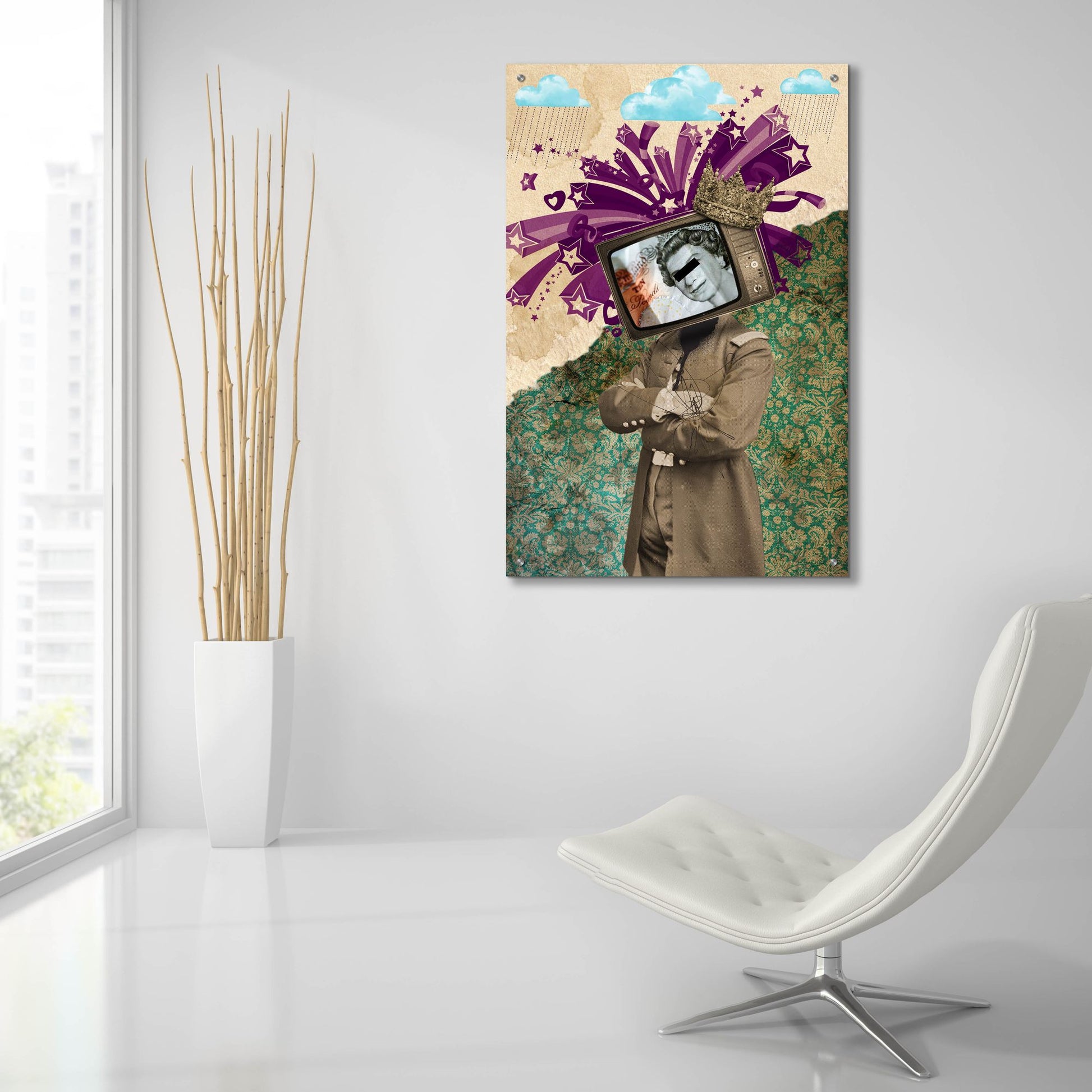 Epic Art 'Queen And King' by Elo Marc, Acrylic Glass Wall Art,24x36