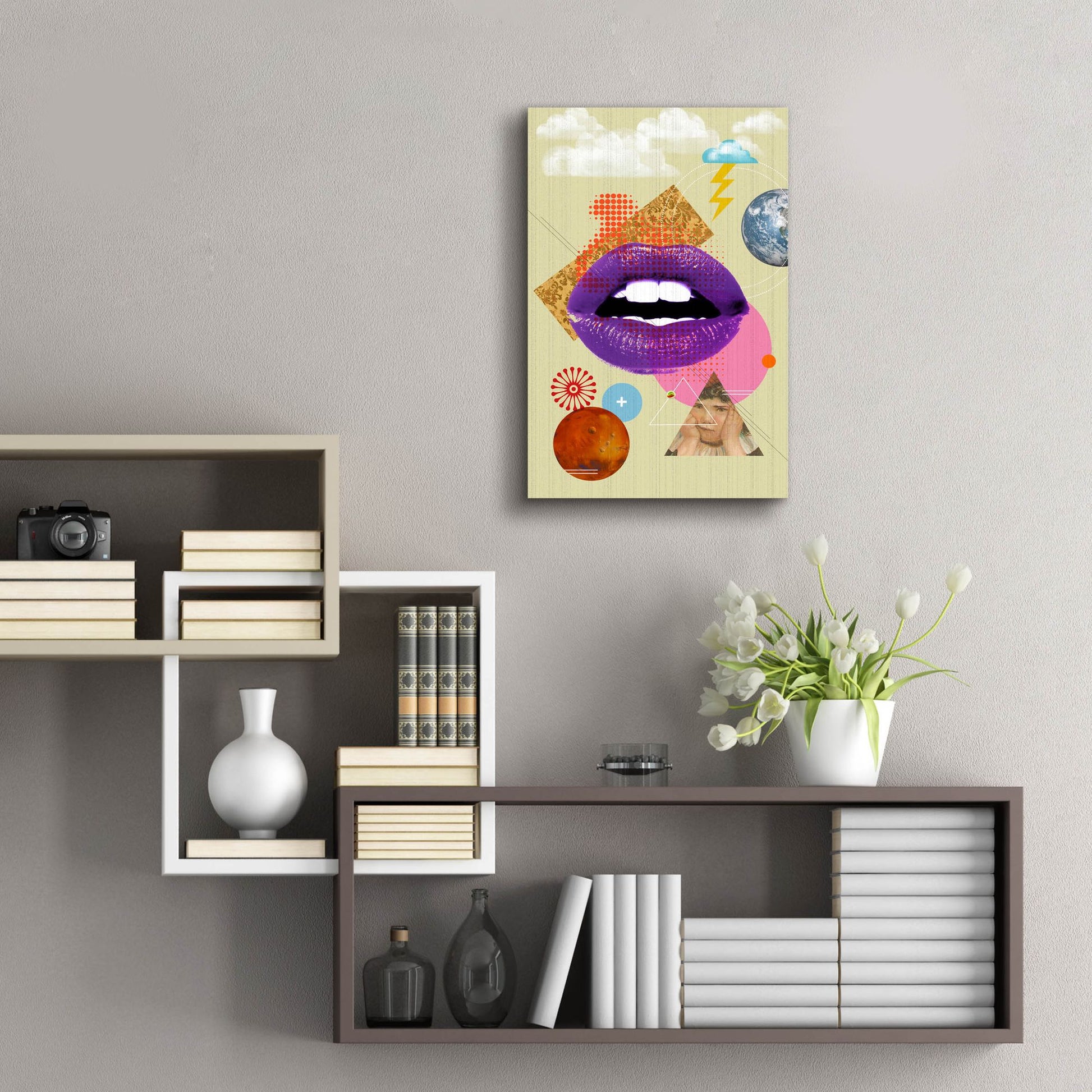 Epic Art 'Retro Kiss' by Elo Marc, Acrylic Glass Wall Art,16x24