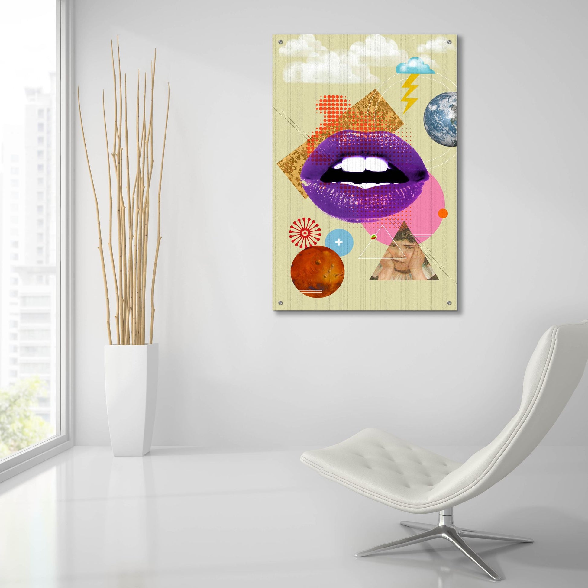 Epic Art 'Retro Kiss' by Elo Marc, Acrylic Glass Wall Art,24x36