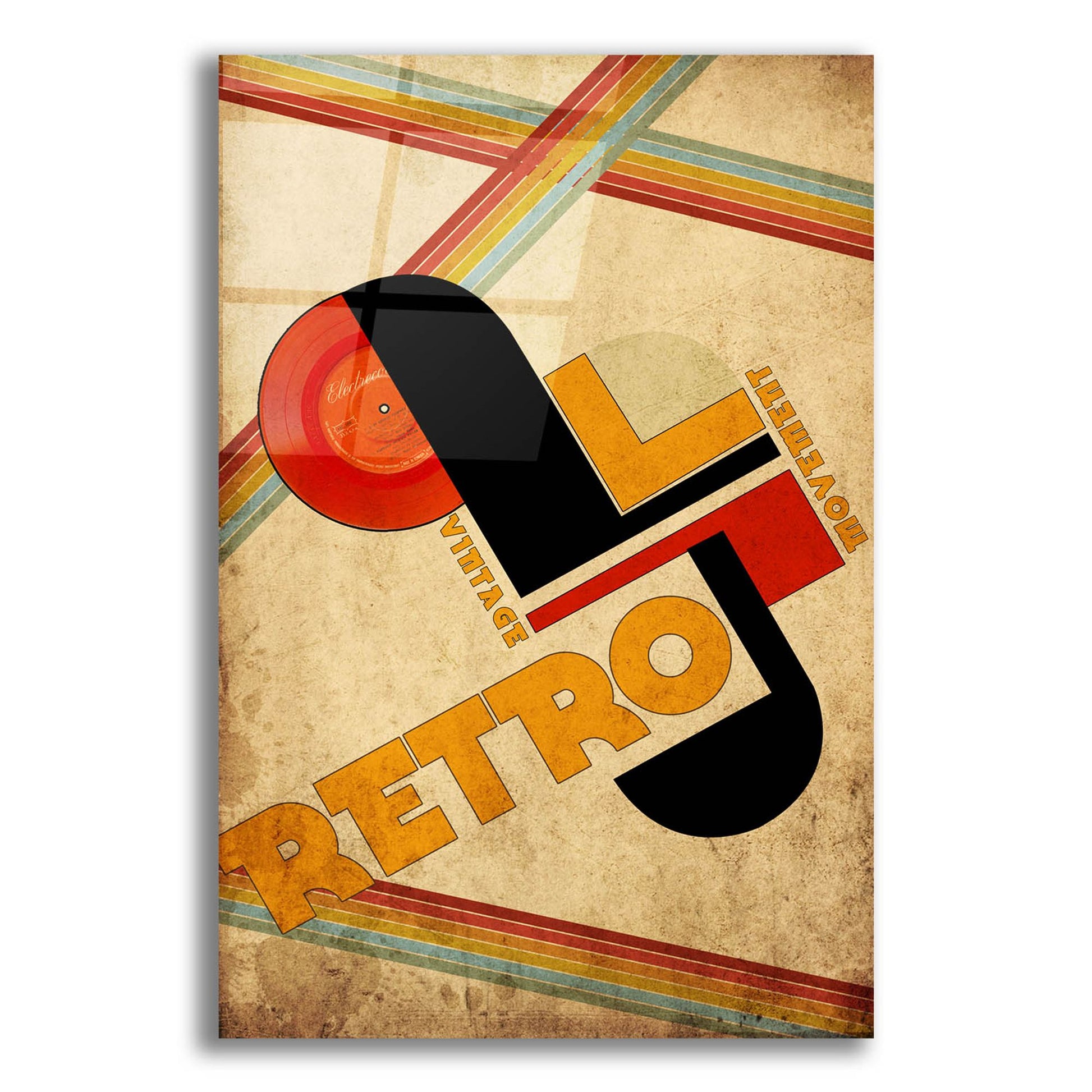 Epic Art 'Vintage Retro Movement' by Elo Marc, Acrylic Glass Wall Art,12x16