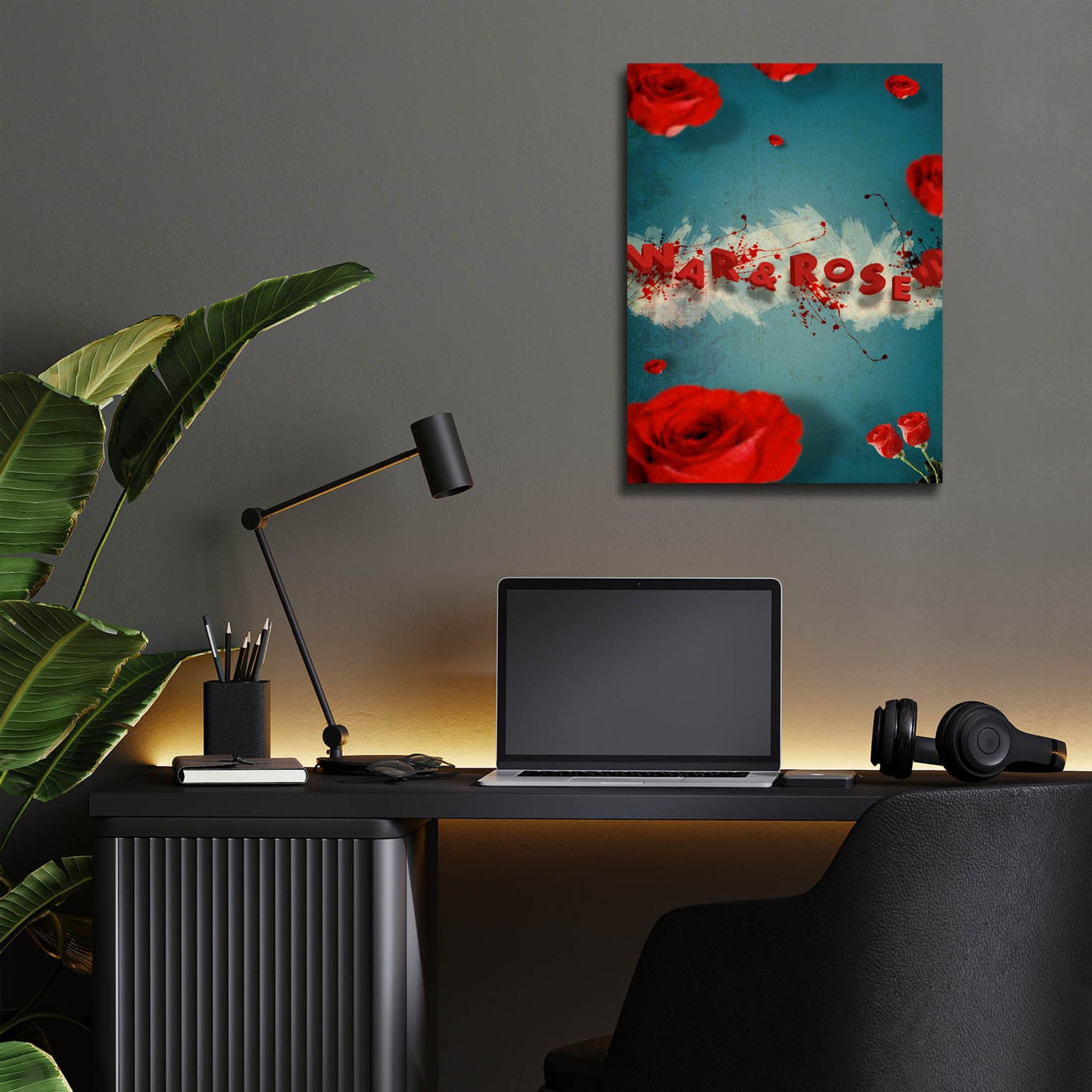 Epic Art 'War And Roses' by Elo Marc, Acrylic Glass Wall Art,12x16