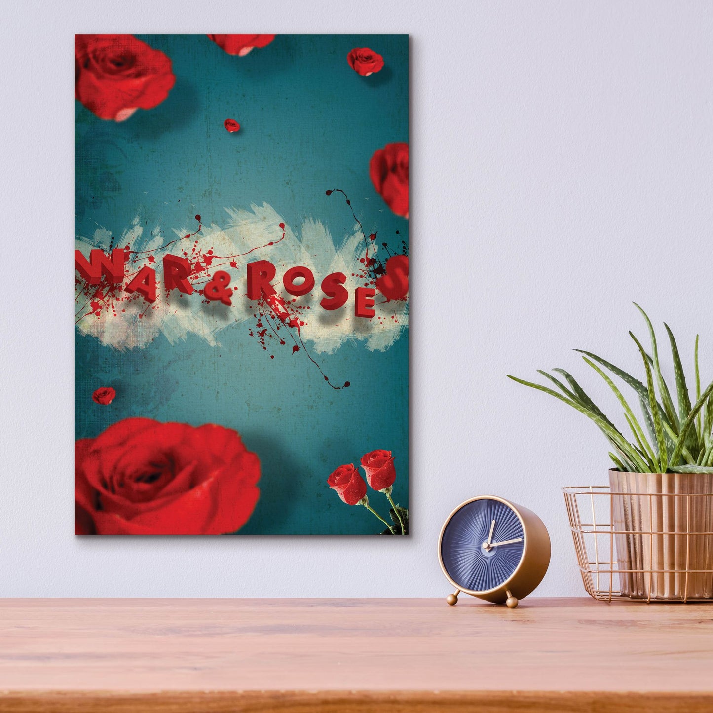 Epic Art 'War And Roses' by Elo Marc, Acrylic Glass Wall Art,12x16