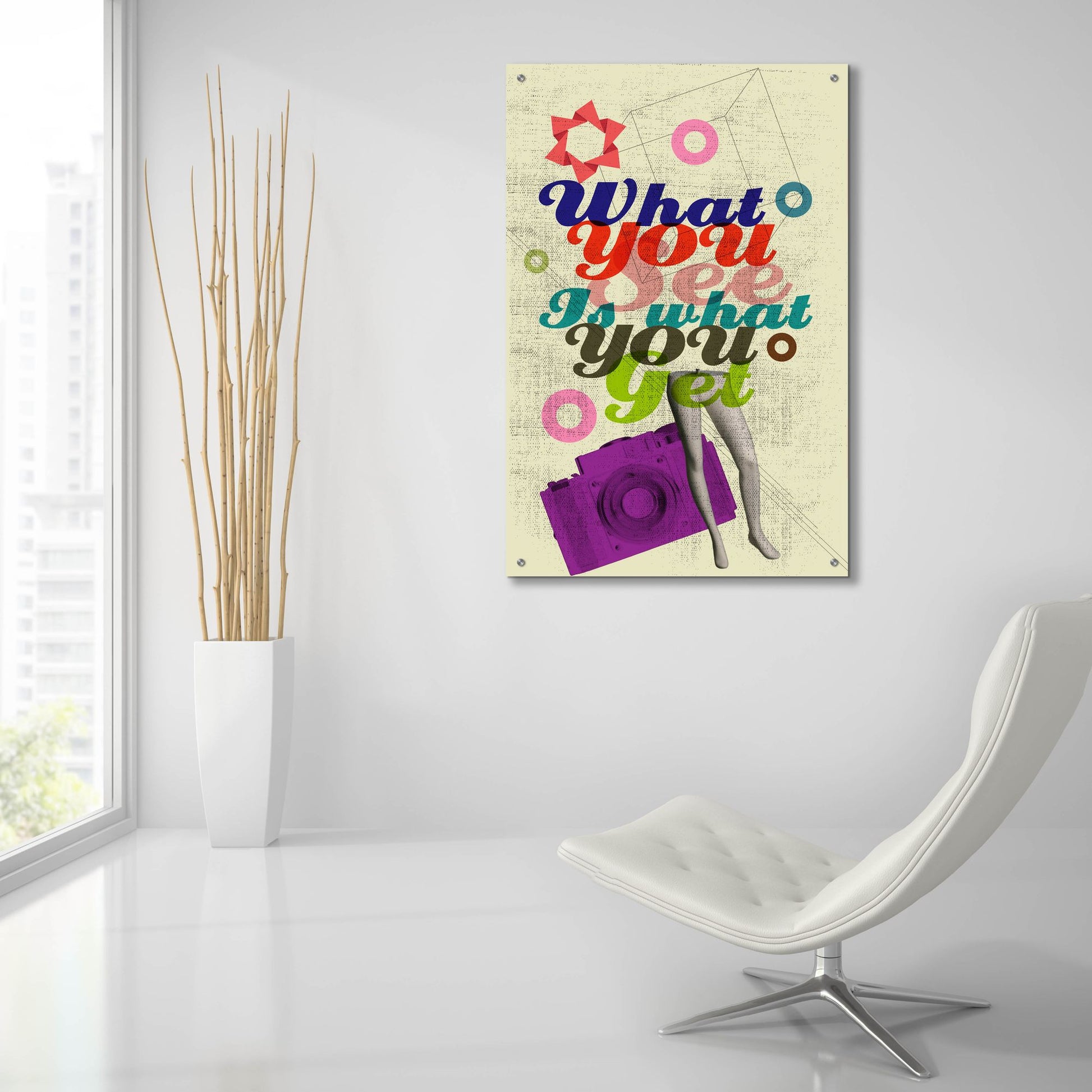 Epic Art 'What You See Is What You Get' by Elo Marc, Acrylic Glass Wall Art,24x36