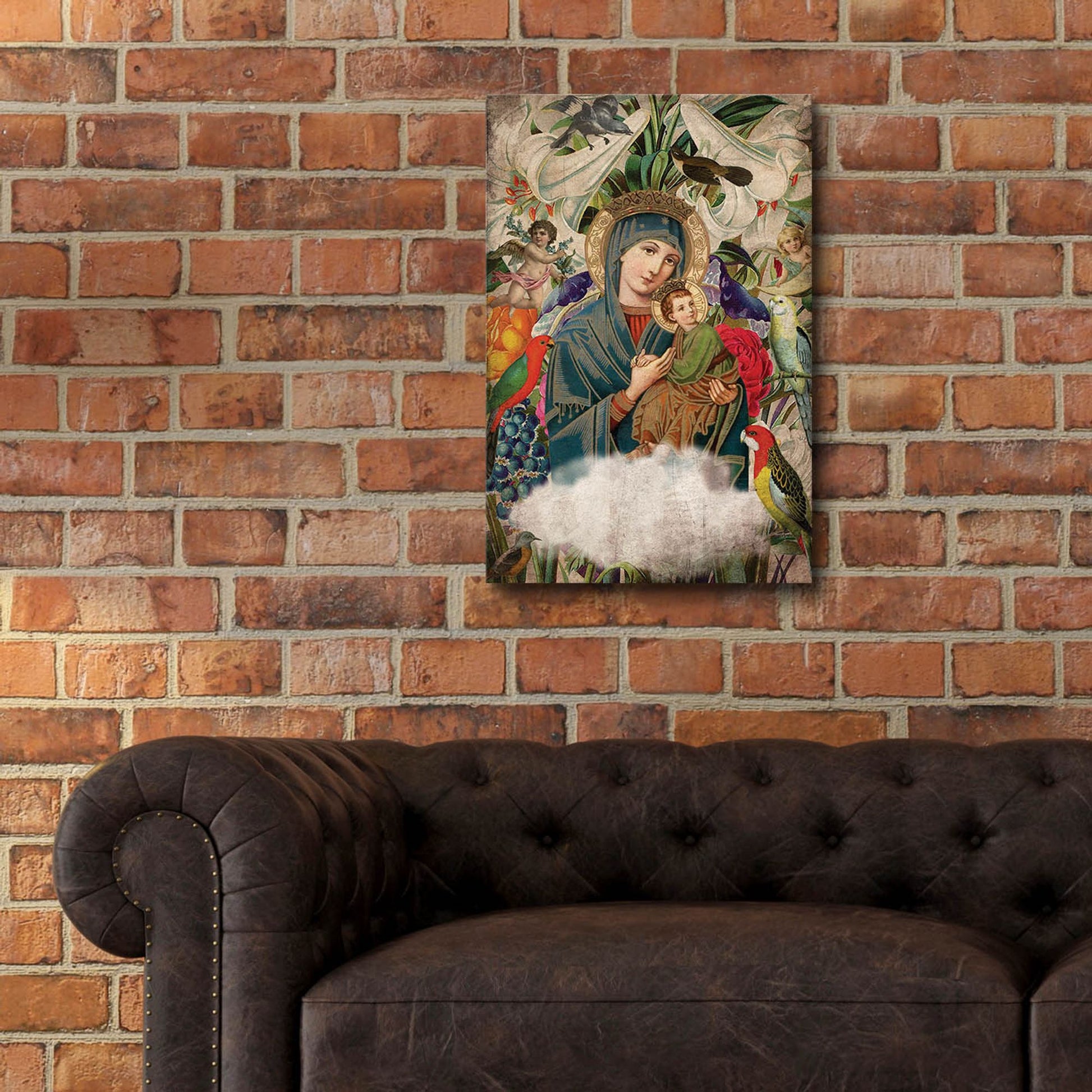 Epic Art 'Madonna And Child' by Elo Marc, Acrylic Glass Wall Art,16x24