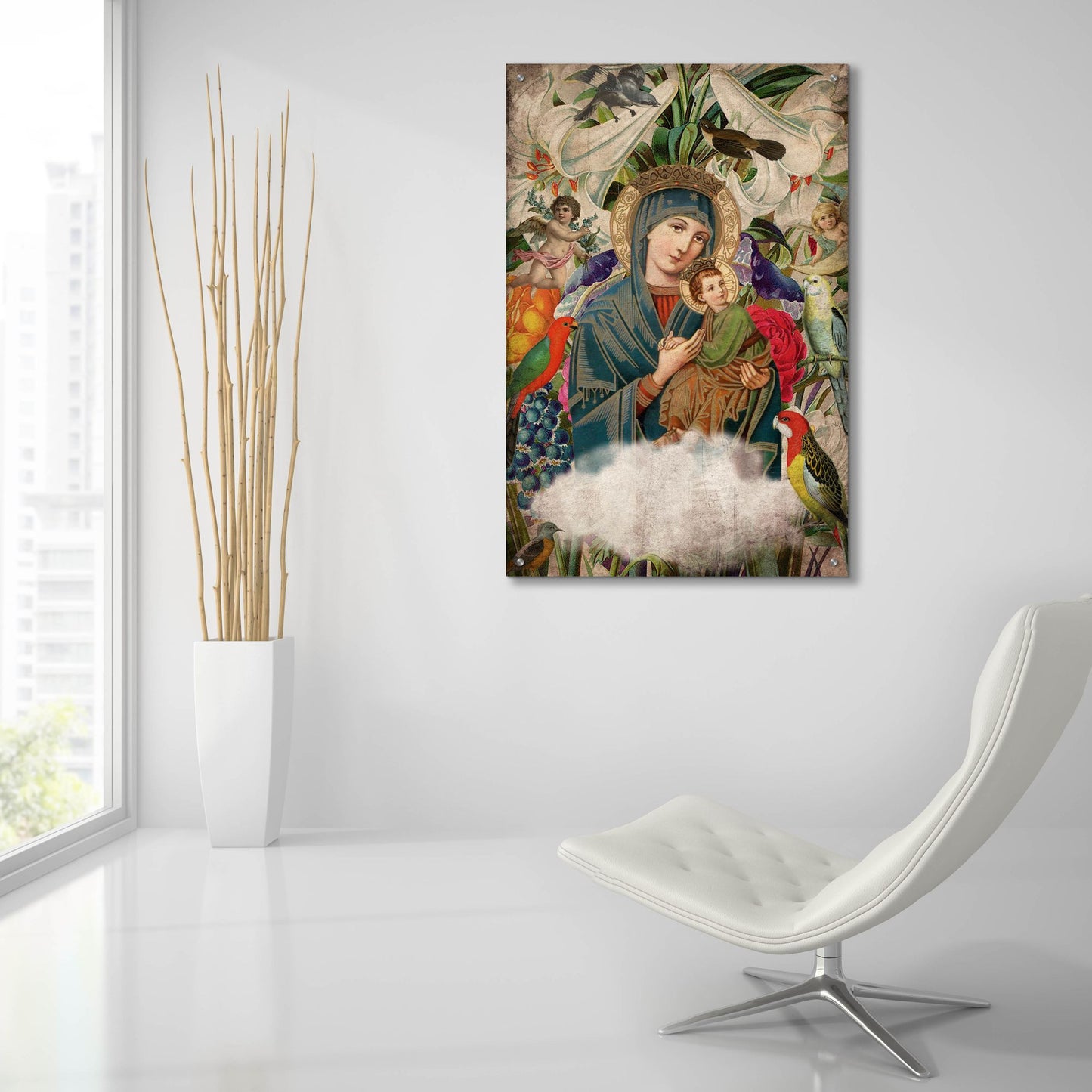 Epic Art 'Madonna And Child' by Elo Marc, Acrylic Glass Wall Art,24x36