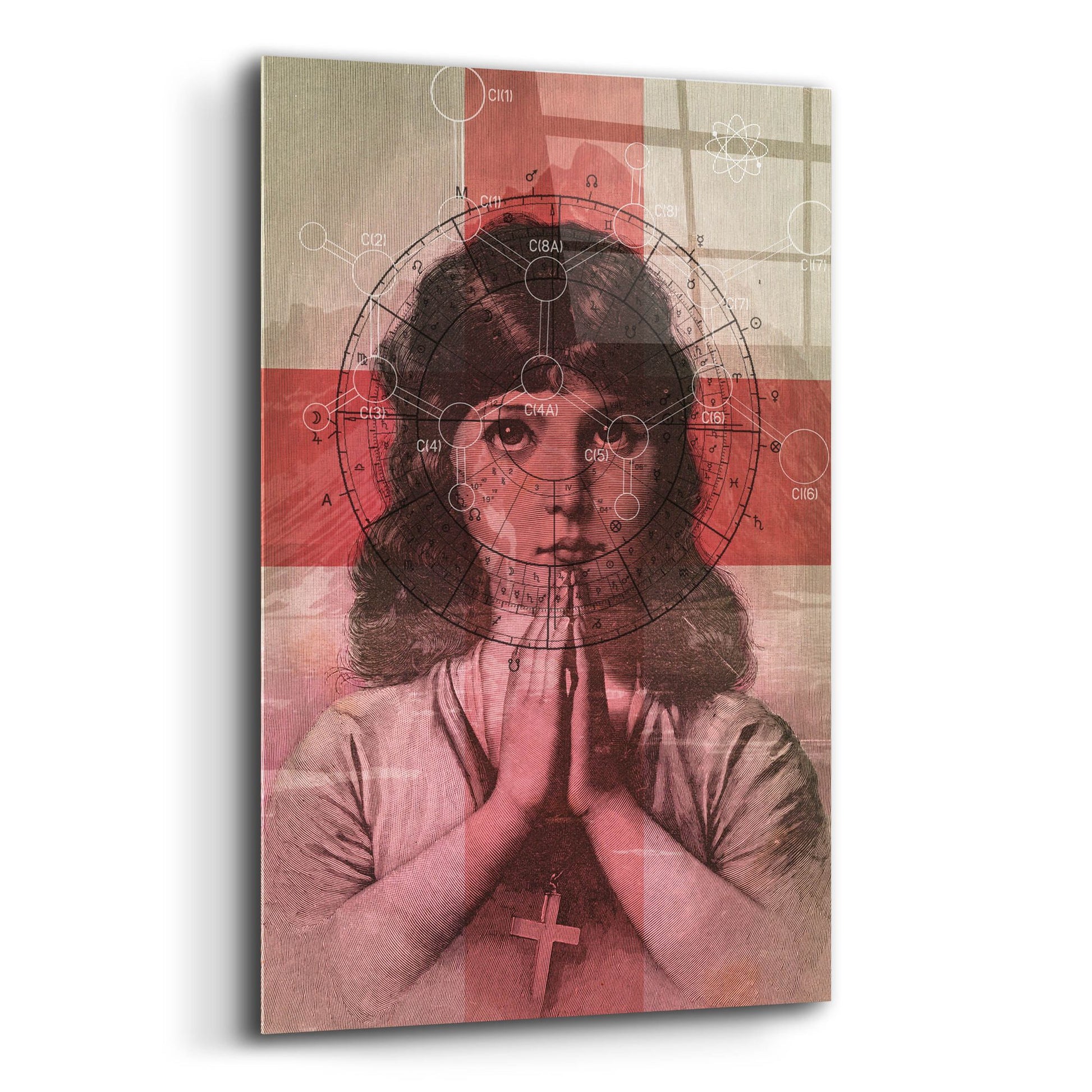 Epic Art 'The Christian Girl' by Elo Marc, Acrylic Glass Wall Art,12x16