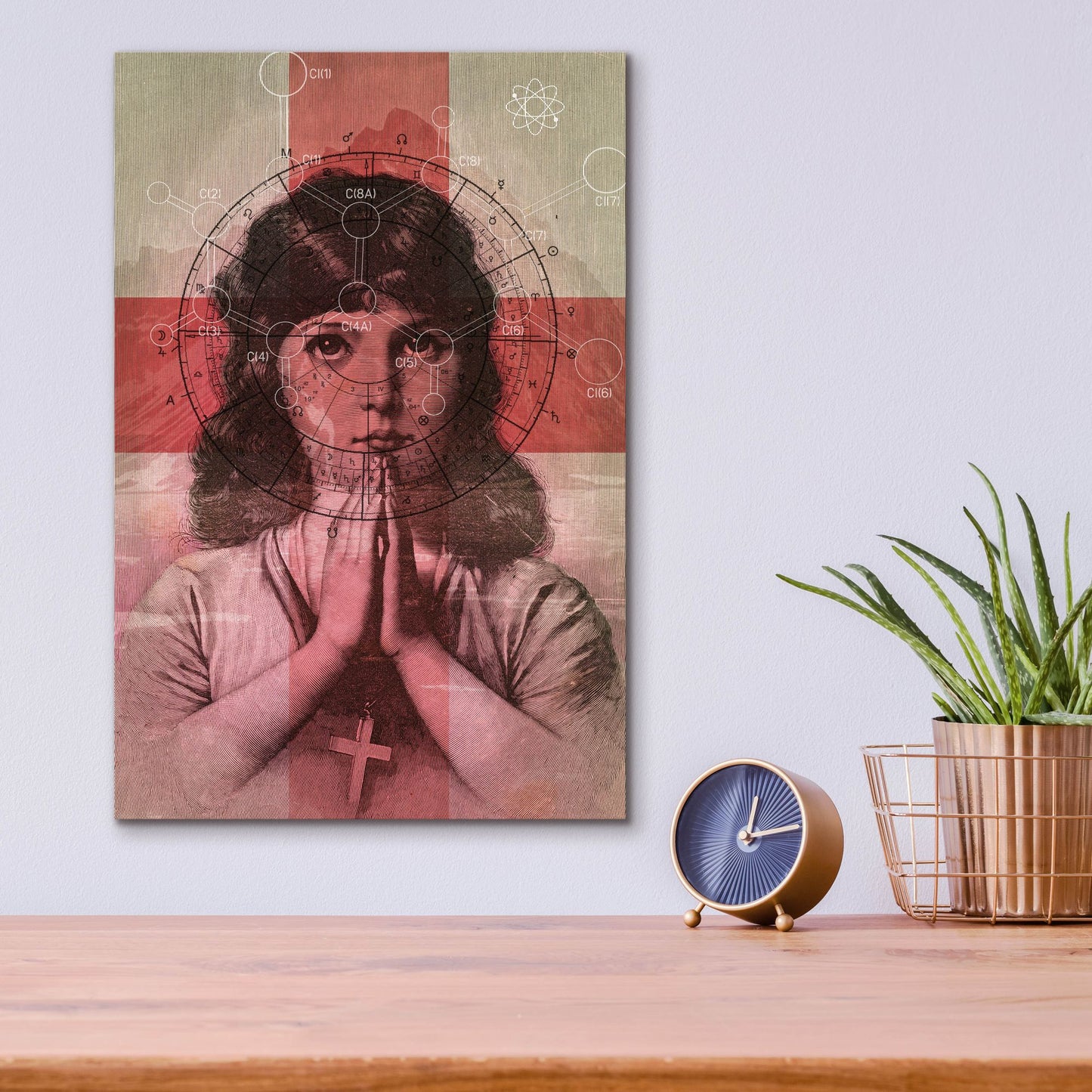 Epic Art 'The Christian Girl' by Elo Marc, Acrylic Glass Wall Art,12x16