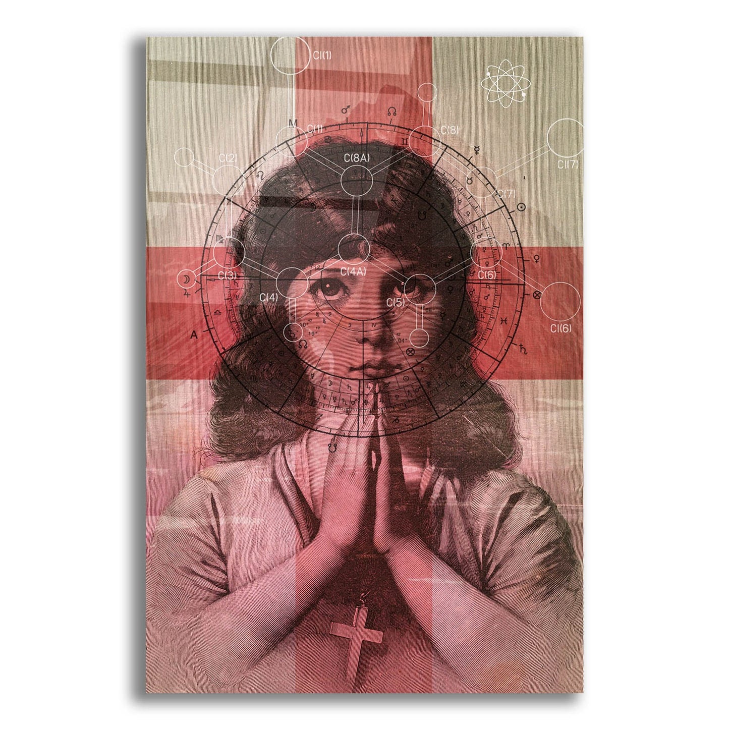 Epic Art 'The Christian Girl' by Elo Marc, Acrylic Glass Wall Art,12x16