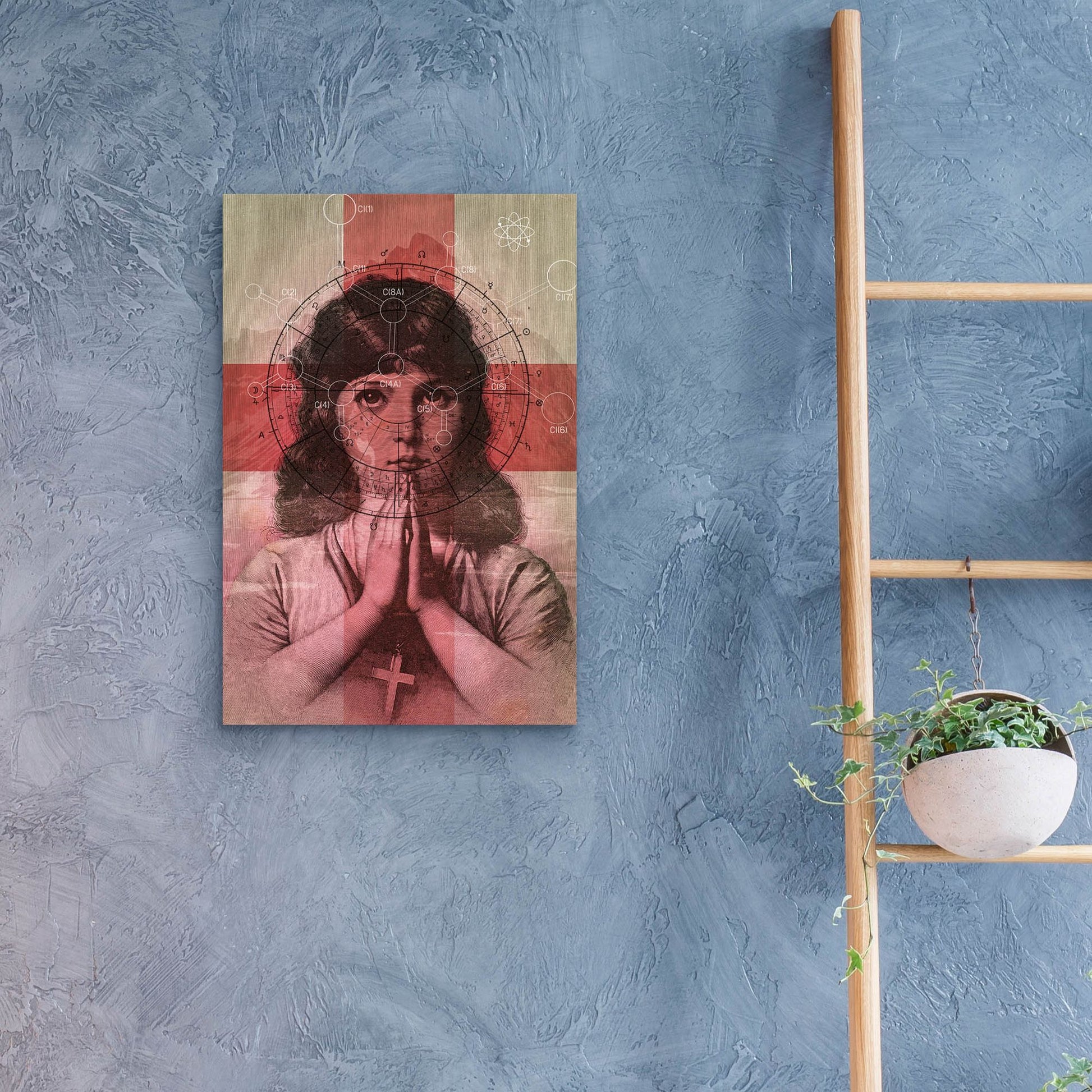 Epic Art 'The Christian Girl' by Elo Marc, Acrylic Glass Wall Art,16x24