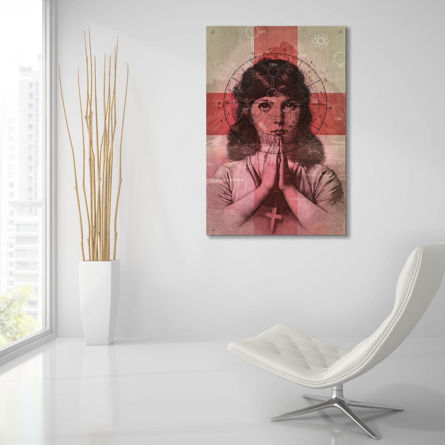 Epic Art 'The Christian Girl' by Elo Marc, Acrylic Glass Wall Art,24x36