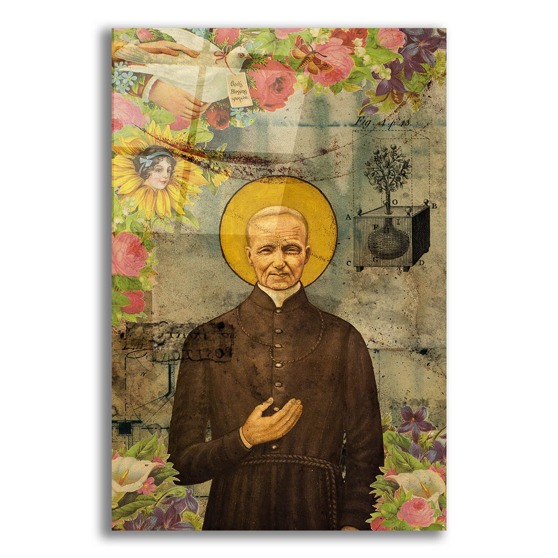 Epic Art 'The Holy Father' by Elo Marc, Acrylic Glass Wall Art,12x16