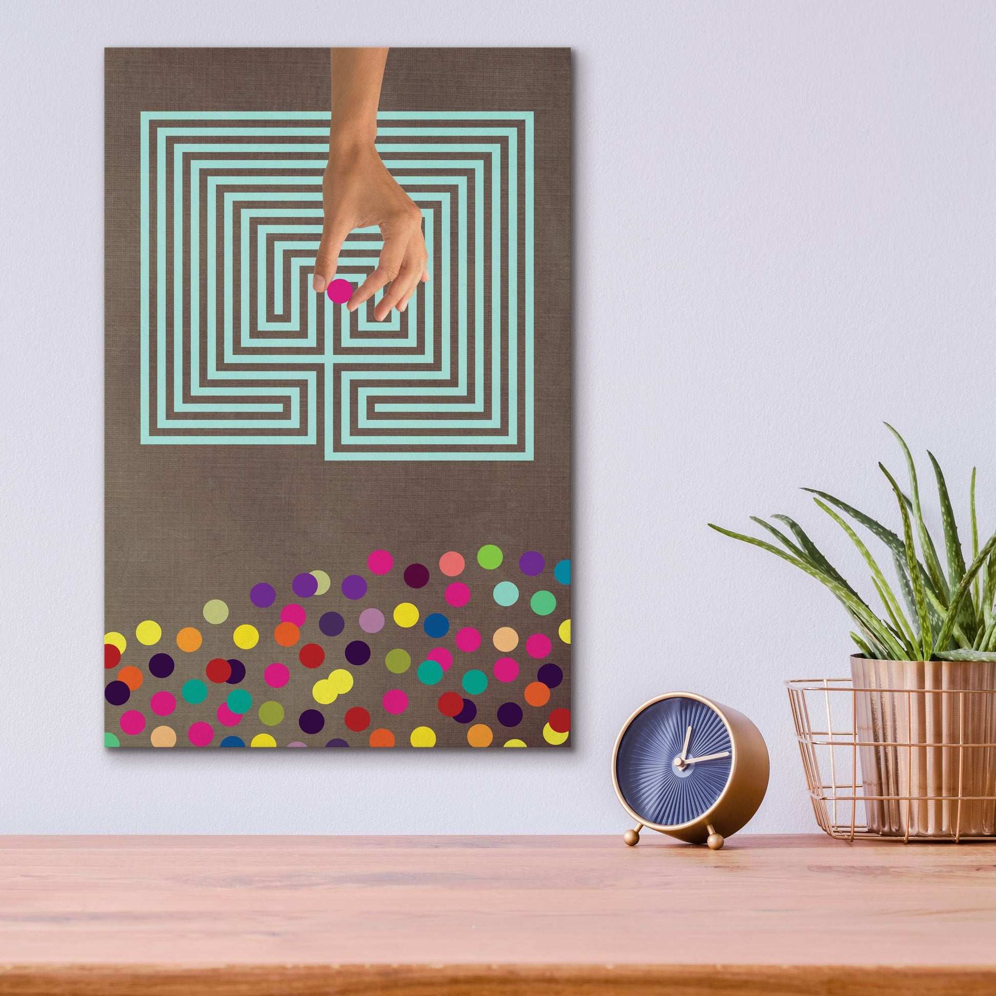 Epic Art 'Labyrinth' by Elo Marc, Acrylic Glass Wall Art,12x16