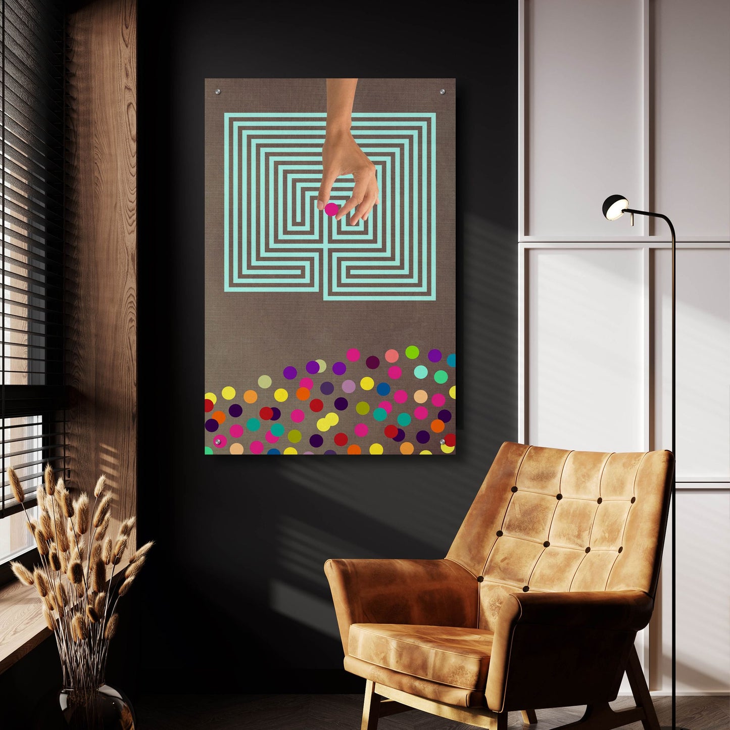 Epic Art 'Labyrinth' by Elo Marc, Acrylic Glass Wall Art,24x36