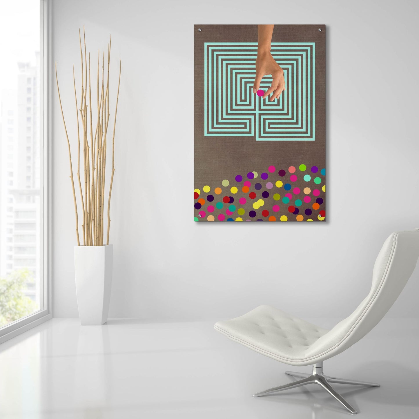 Epic Art 'Labyrinth' by Elo Marc, Acrylic Glass Wall Art,24x36