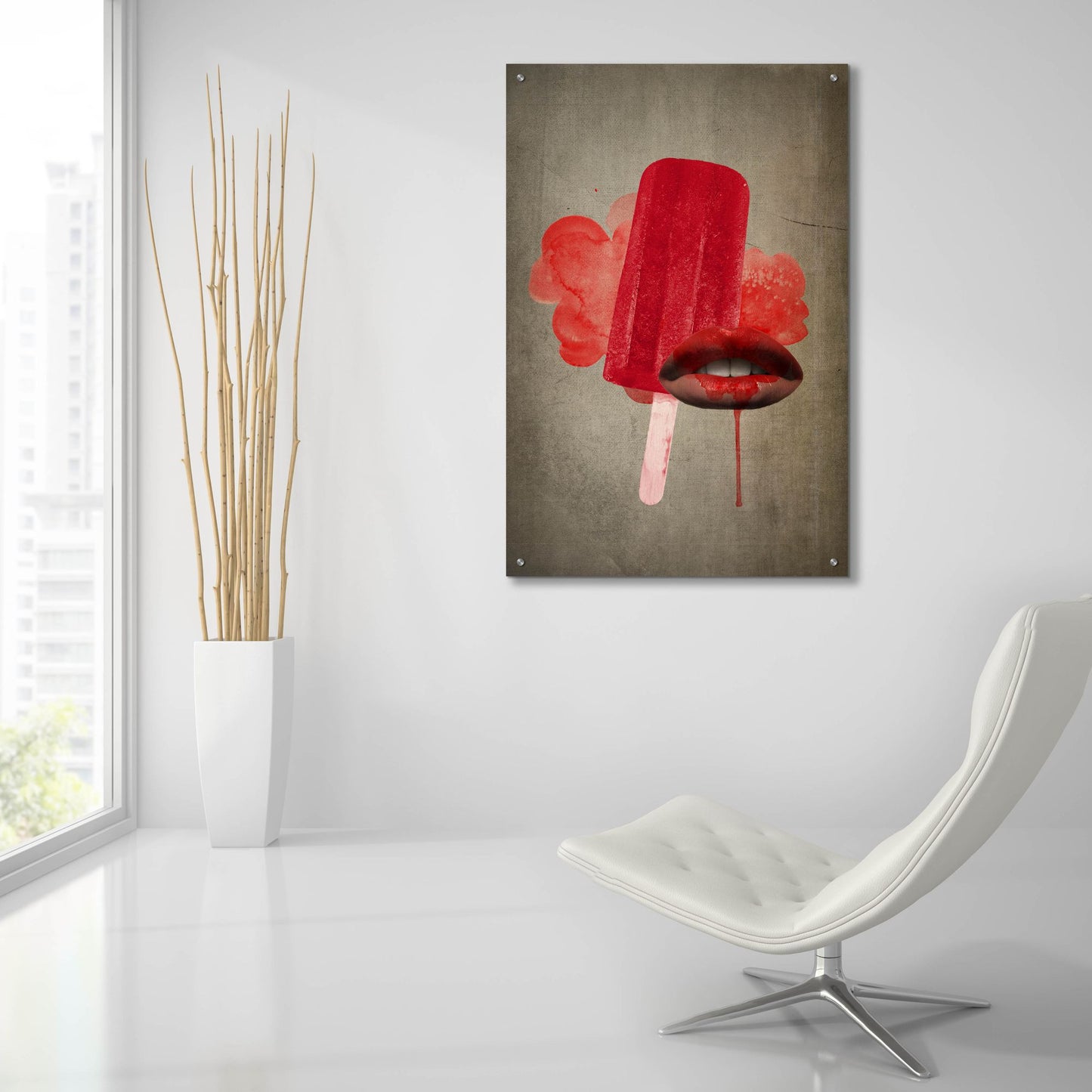 Epic Art 'Cold Kiss' by Elo Marc, Acrylic Glass Wall Art,24x36