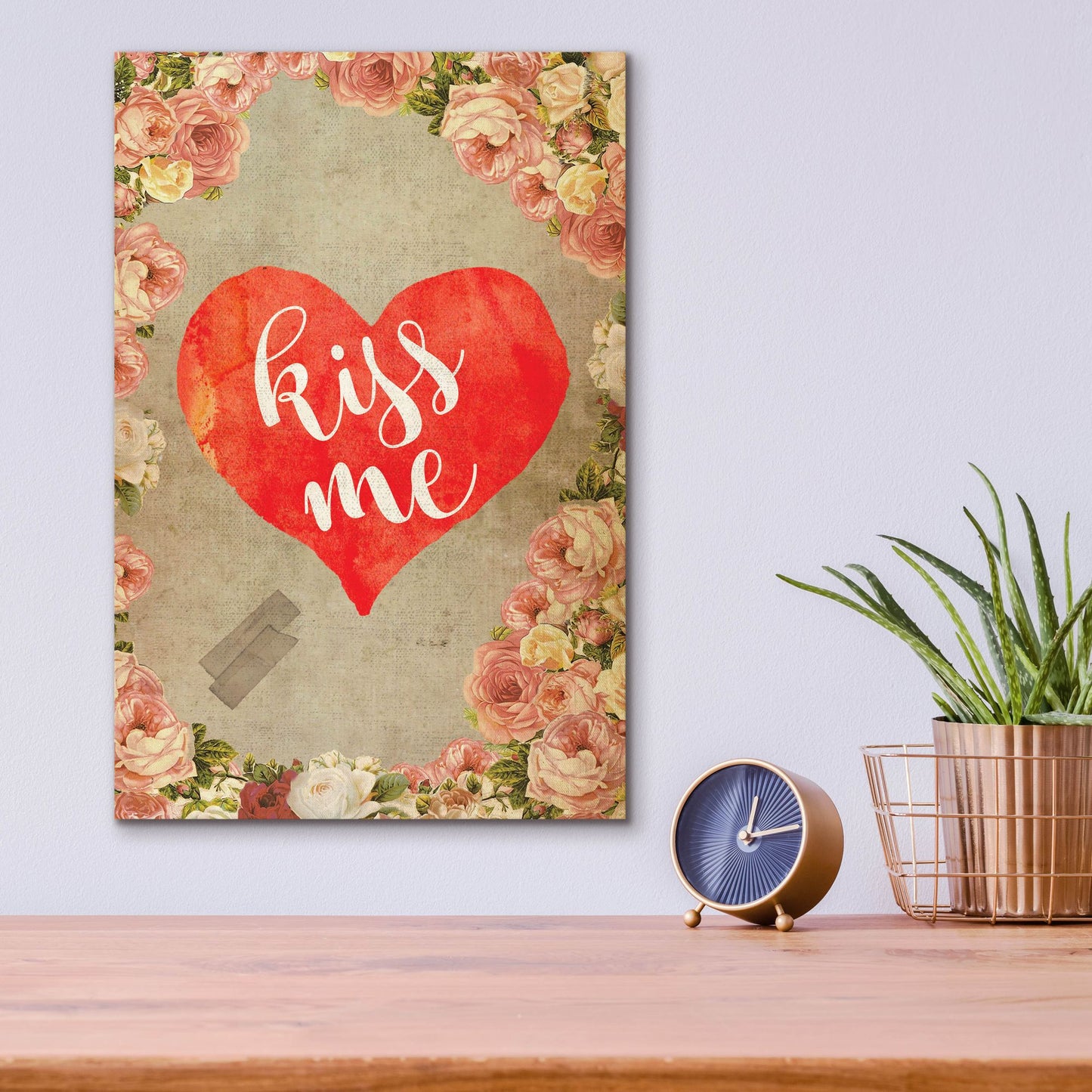 Epic Art 'Kiss Me' by Elo Marc, Acrylic Glass Wall Art,12x16