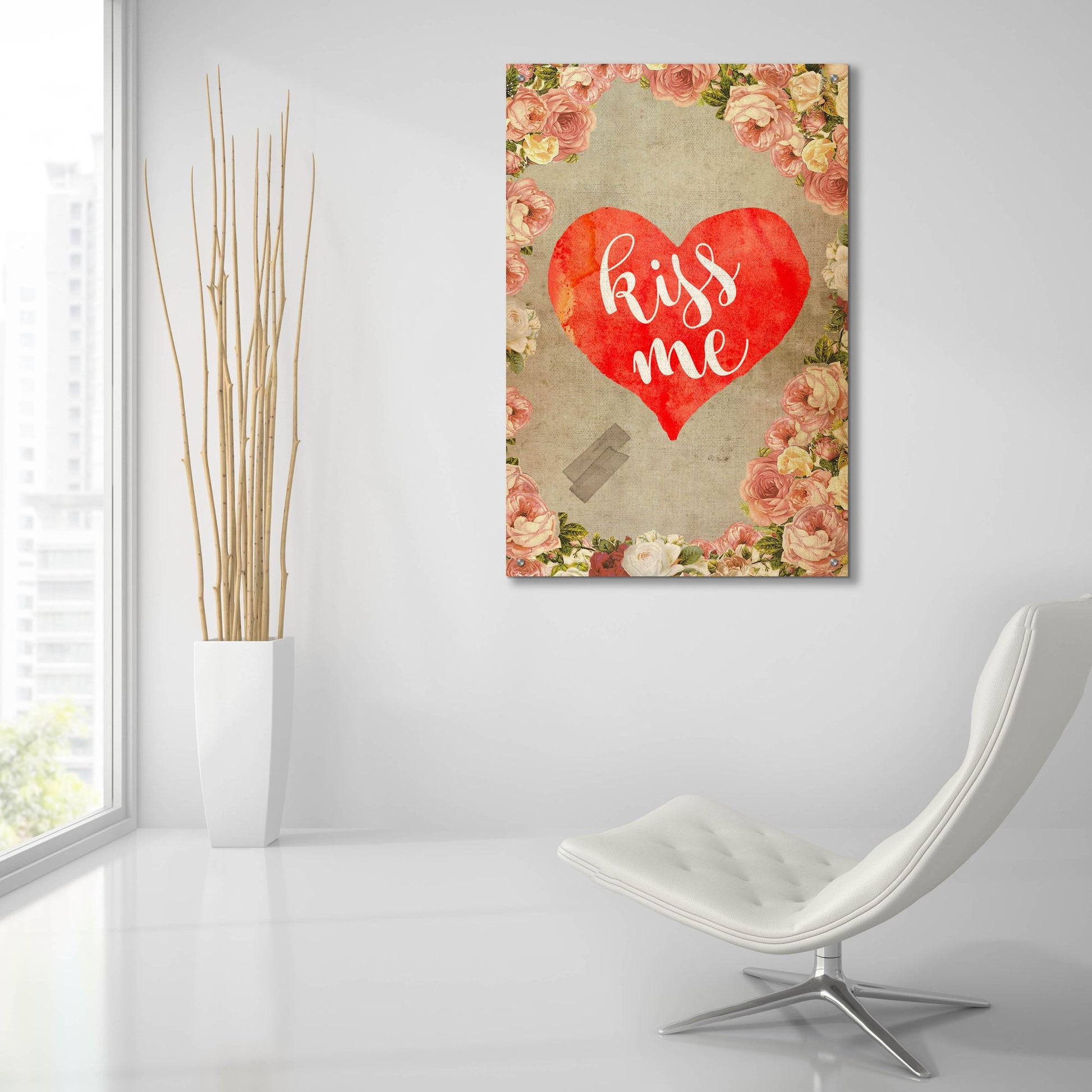 Epic Art 'Kiss Me' by Elo Marc, Acrylic Glass Wall Art,24x36