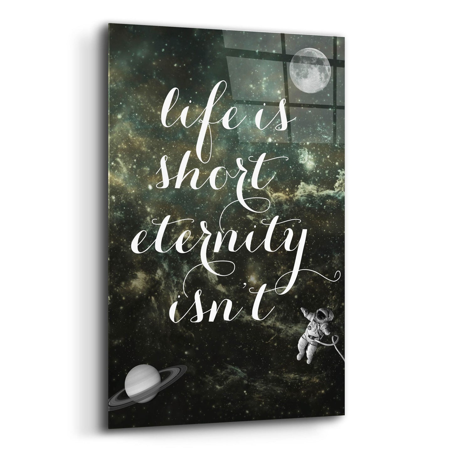 Epic Art 'Life is Short' by Elo Marc, Acrylic Glass Wall Art,12x16