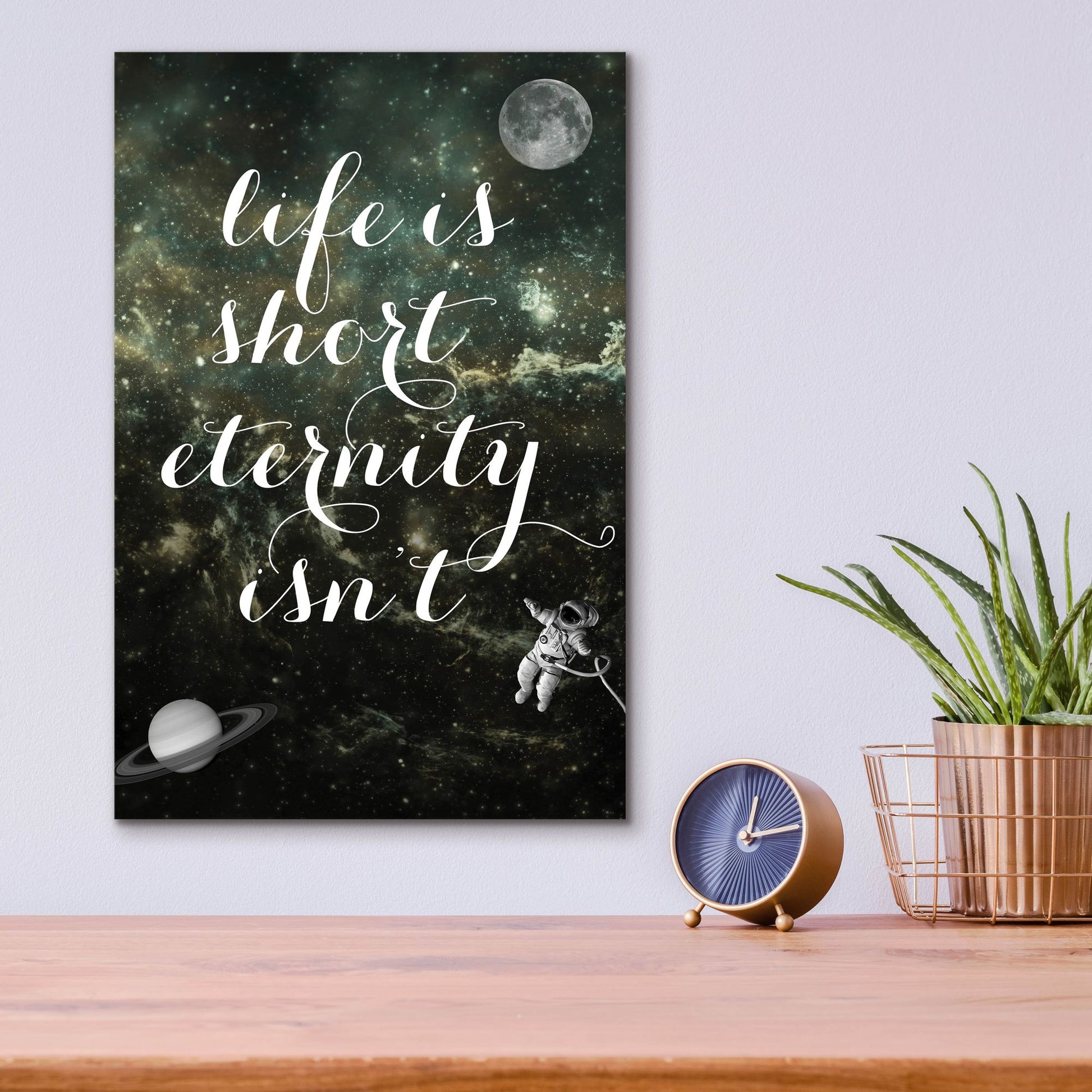 Epic Art 'Life is Short' by Elo Marc, Acrylic Glass Wall Art,12x16