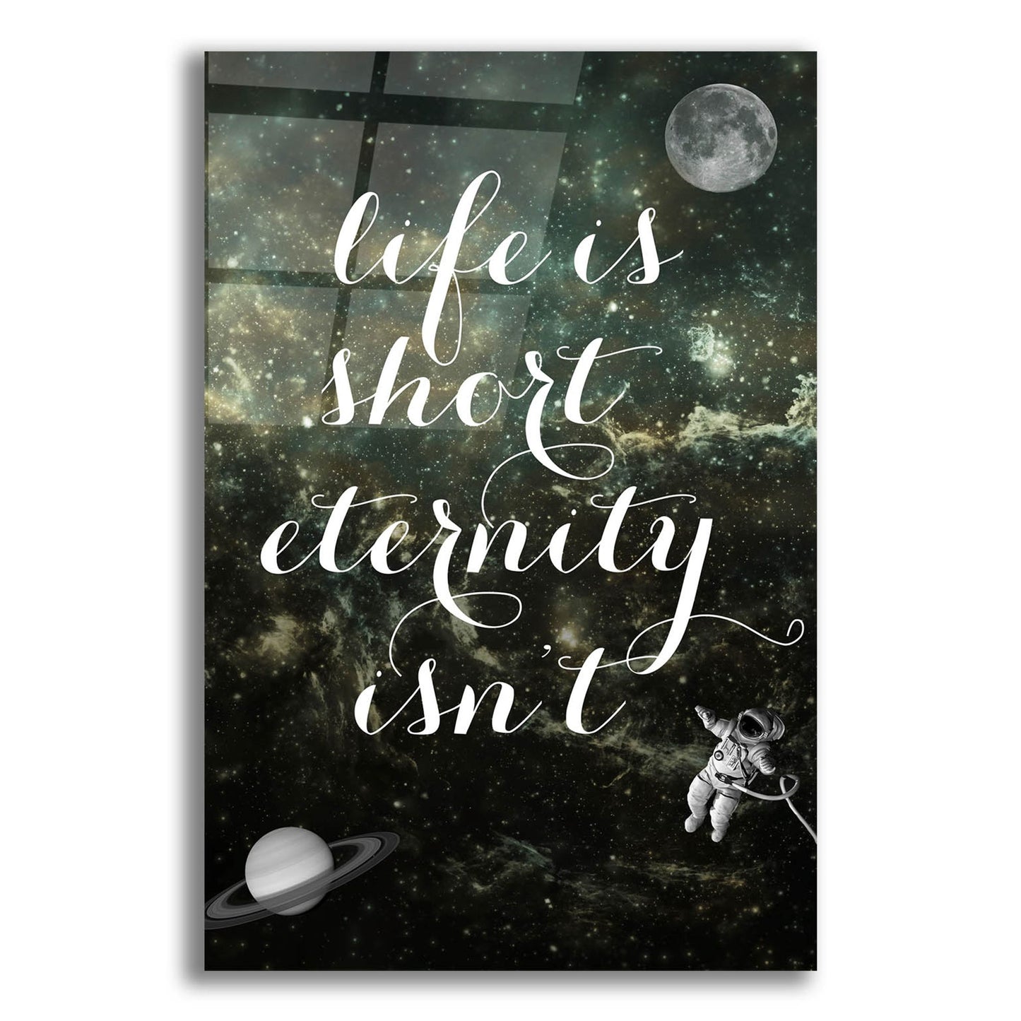 Epic Art 'Life is Short' by Elo Marc, Acrylic Glass Wall Art,12x16