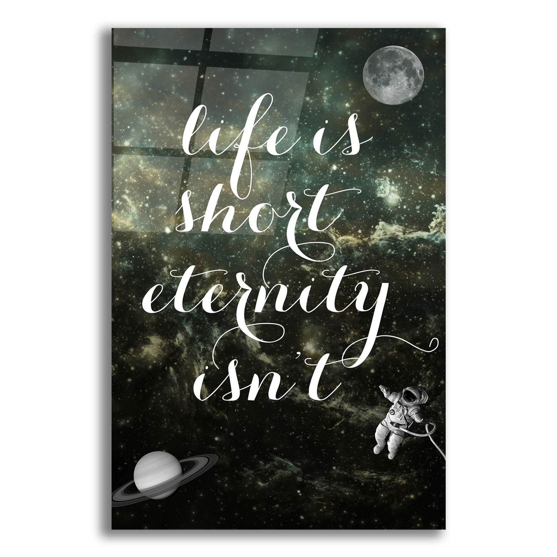 Epic Art 'Life is Short' by Elo Marc, Acrylic Glass Wall Art,16x24