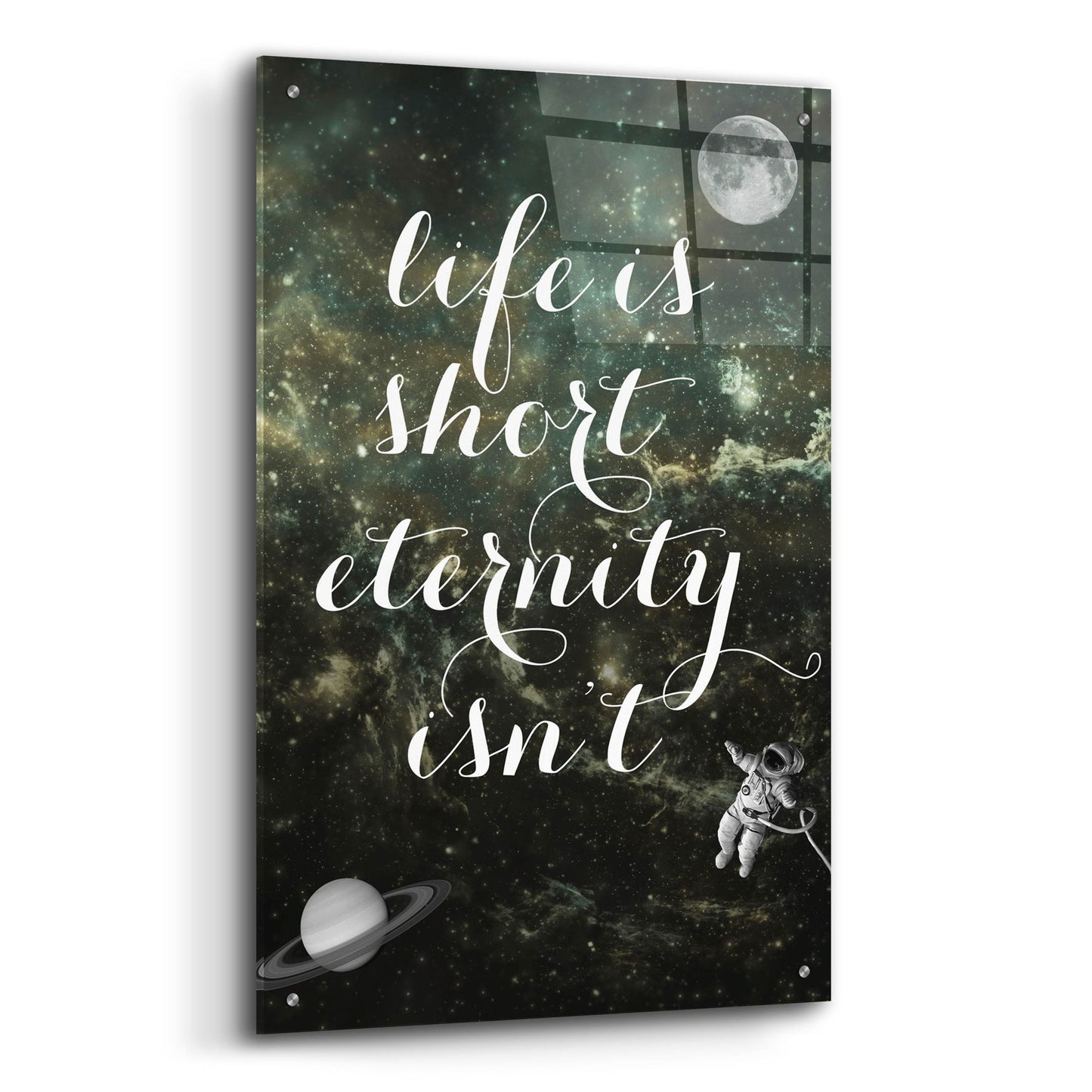 Epic Art 'Life is Short' by Elo Marc, Acrylic Glass Wall Art,24x36