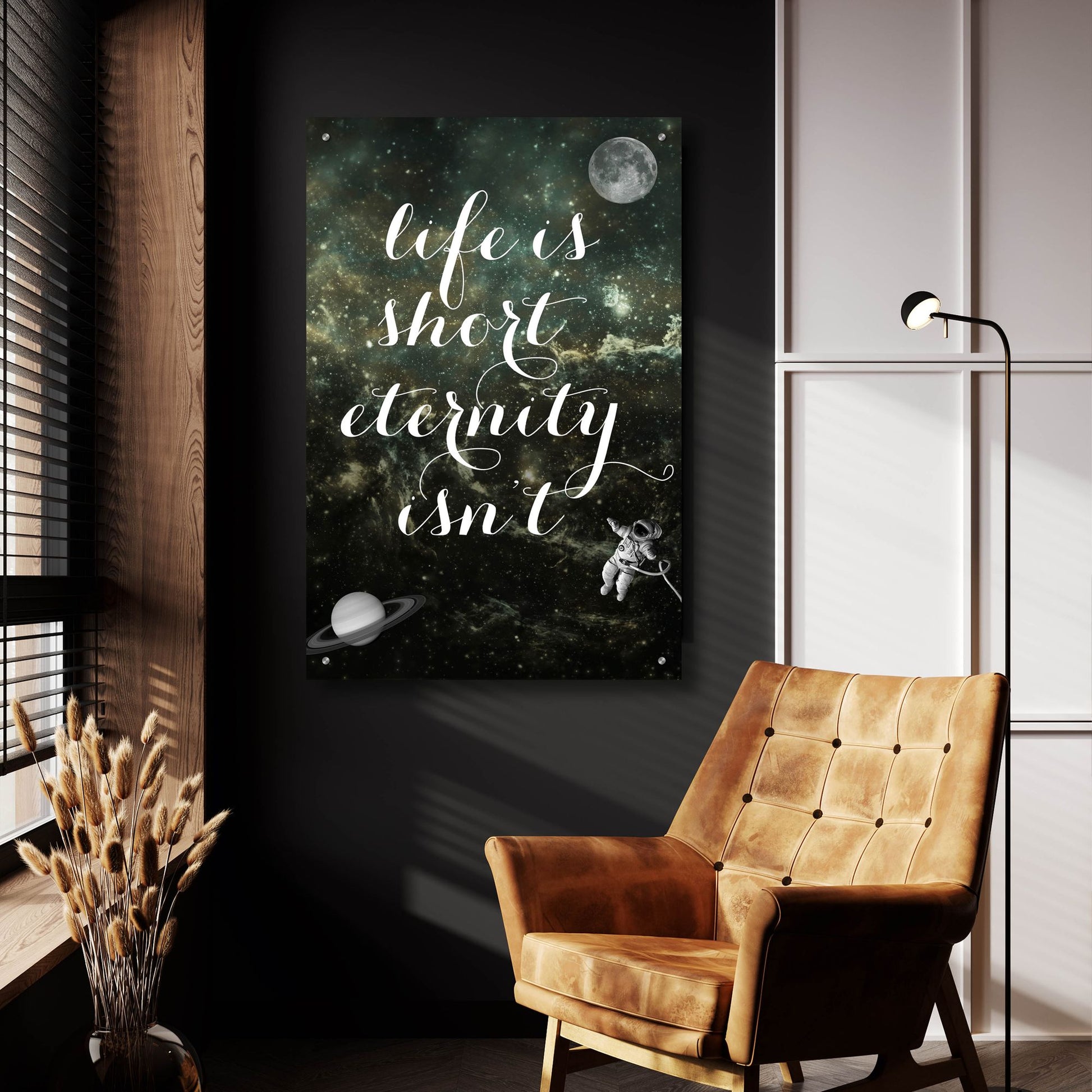 Epic Art 'Life is Short' by Elo Marc, Acrylic Glass Wall Art,24x36