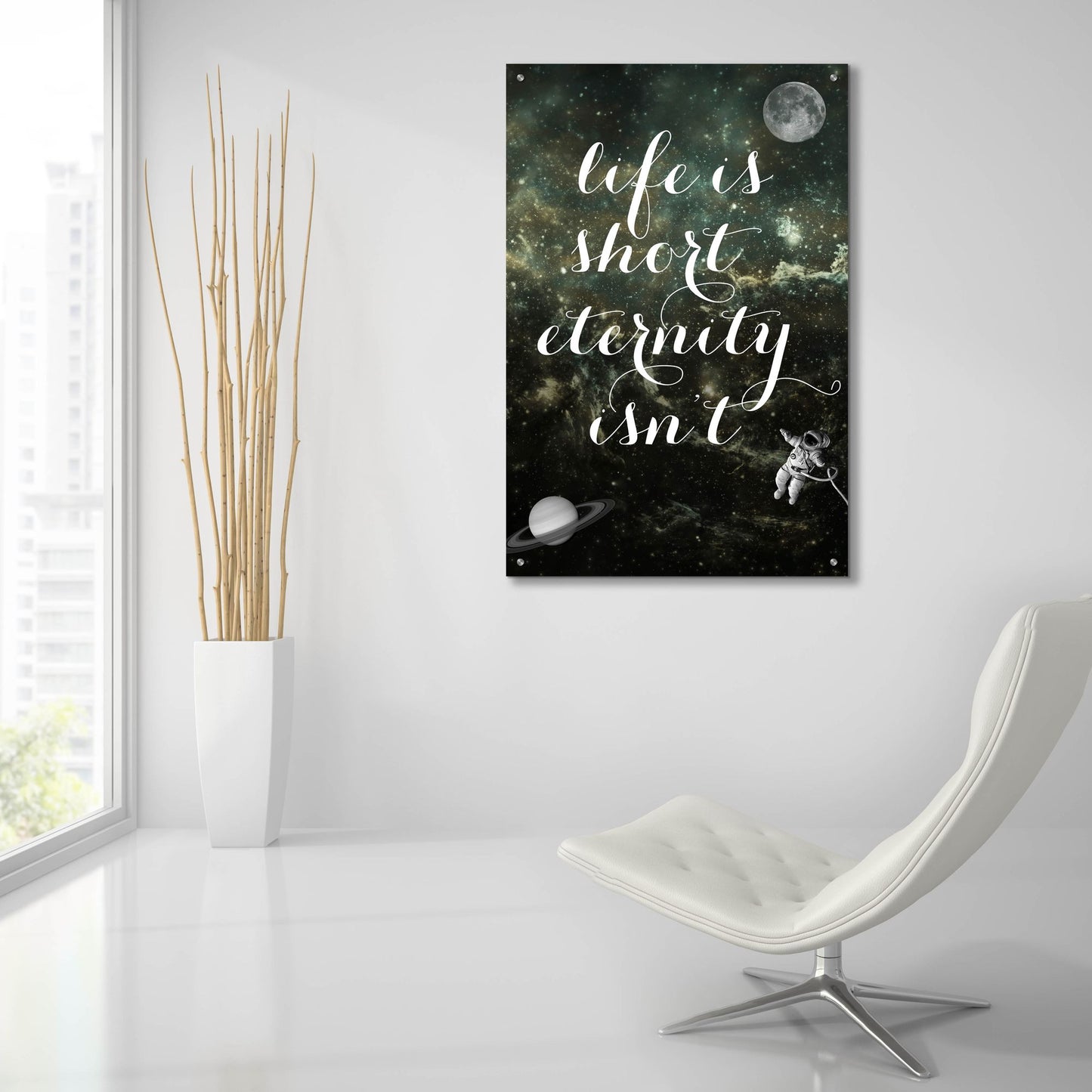 Epic Art 'Life is Short' by Elo Marc, Acrylic Glass Wall Art,24x36