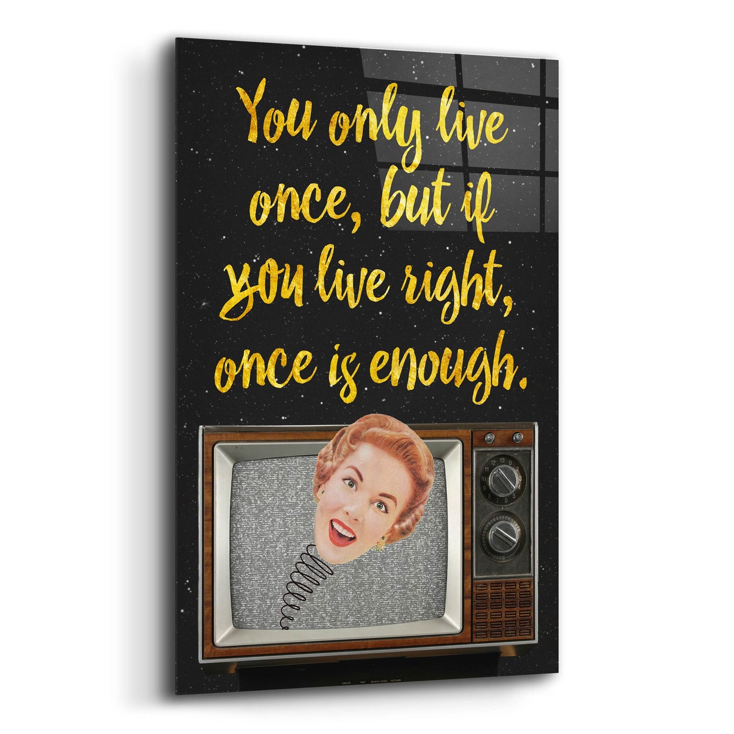 Epic Art 'You Only Live Once' by Elo Marc, Acrylic Glass Wall Art,12x16