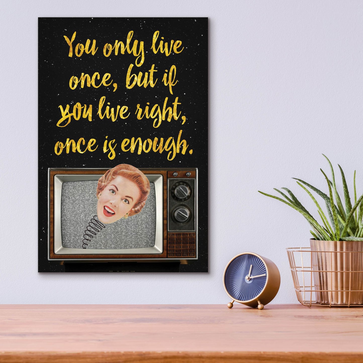 Epic Art 'You Only Live Once' by Elo Marc, Acrylic Glass Wall Art,12x16