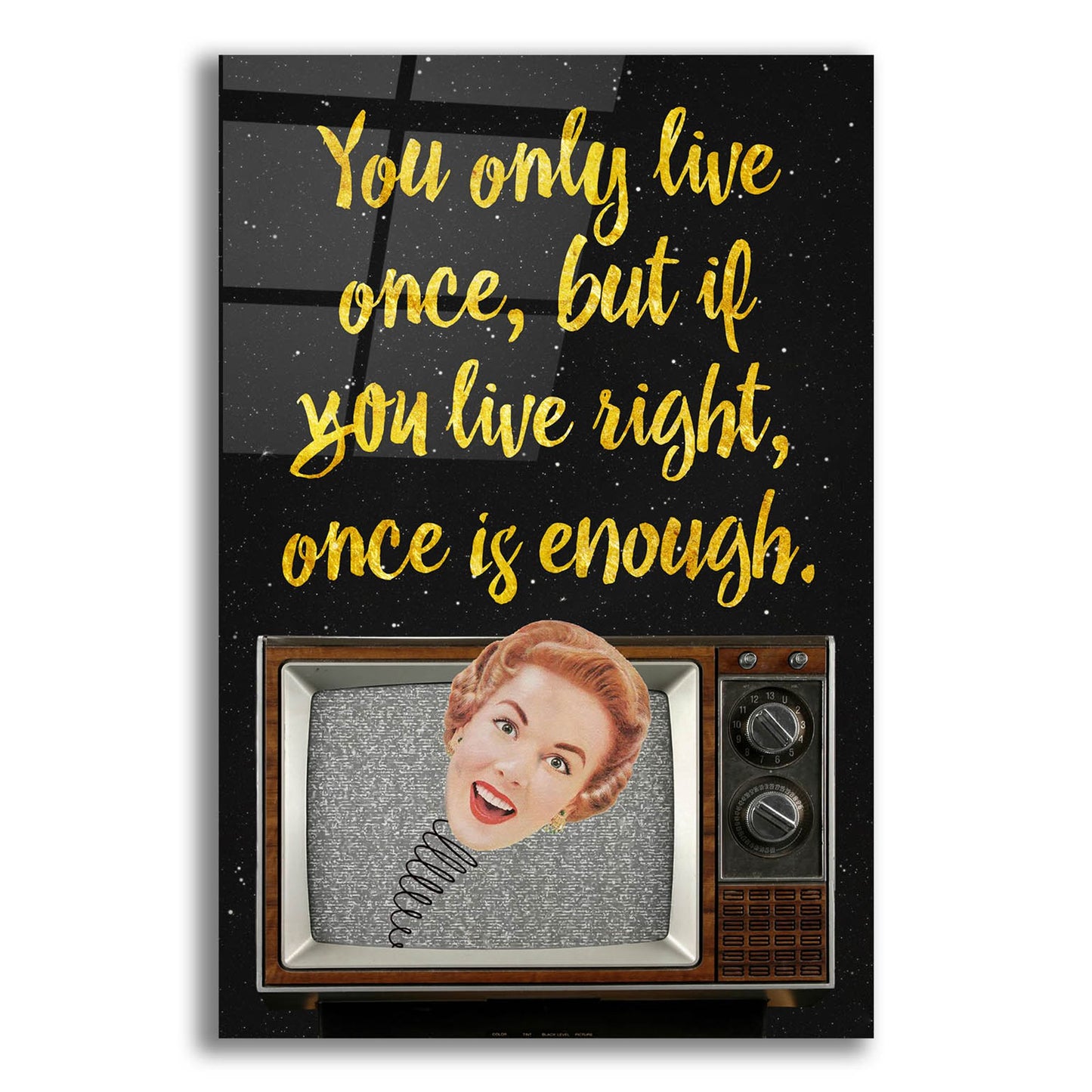 Epic Art 'You Only Live Once' by Elo Marc, Acrylic Glass Wall Art,12x16