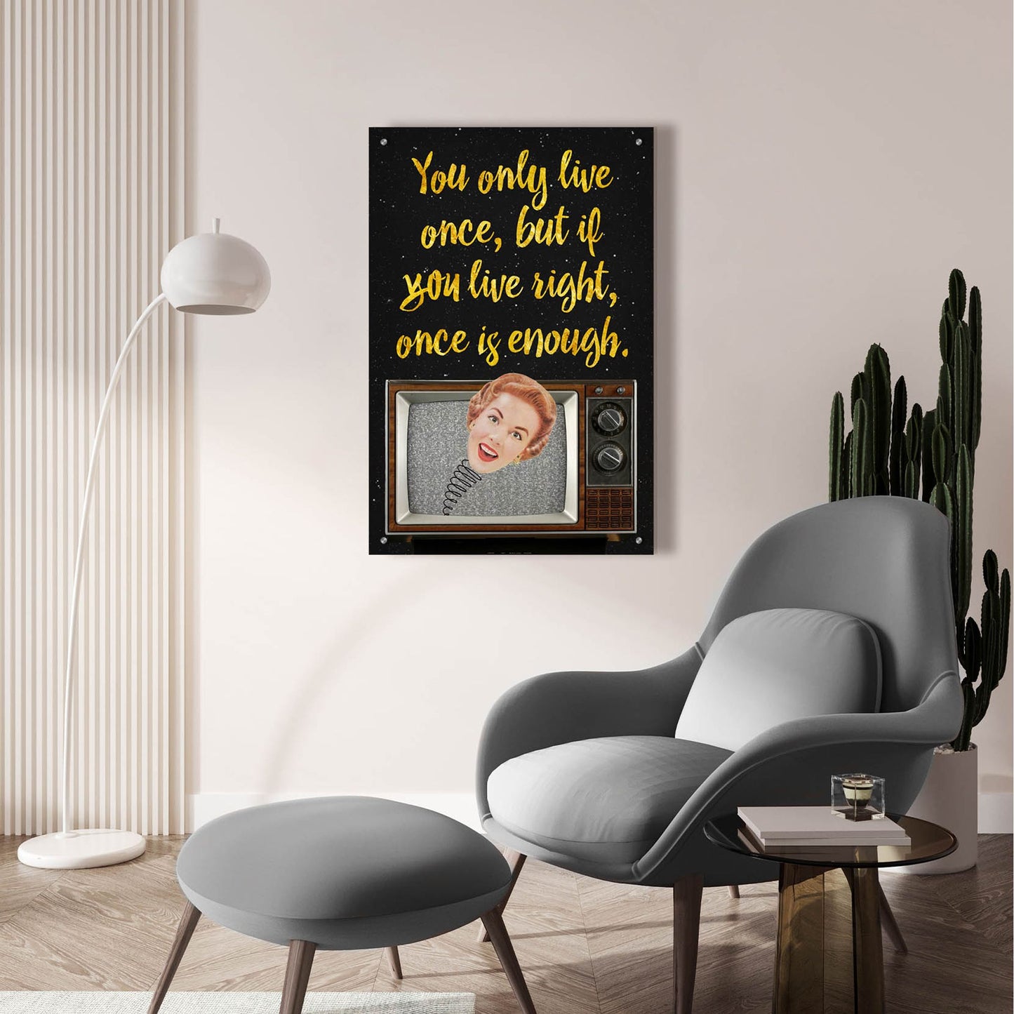 Epic Art 'You Only Live Once' by Elo Marc, Acrylic Glass Wall Art,24x36