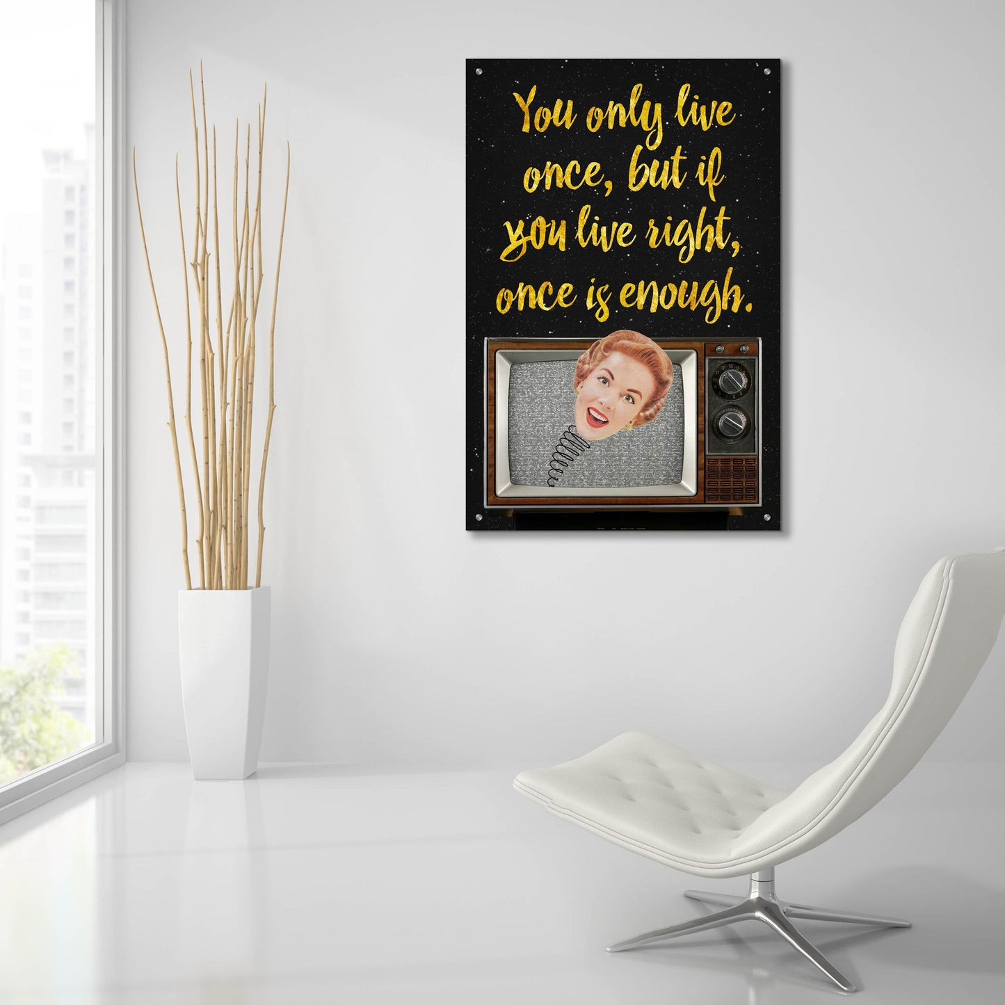 Epic Art 'You Only Live Once' by Elo Marc, Acrylic Glass Wall Art,24x36