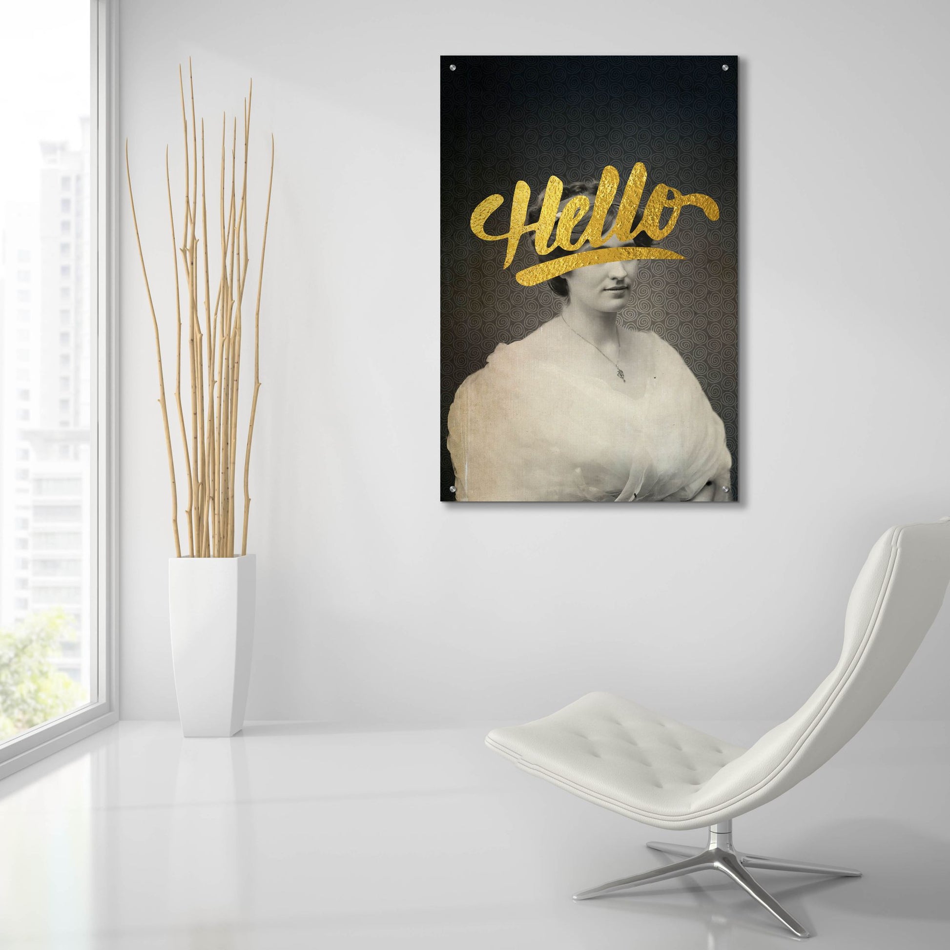 Epic Art 'Hello' by Elo Marc, Acrylic Glass Wall Art,24x36