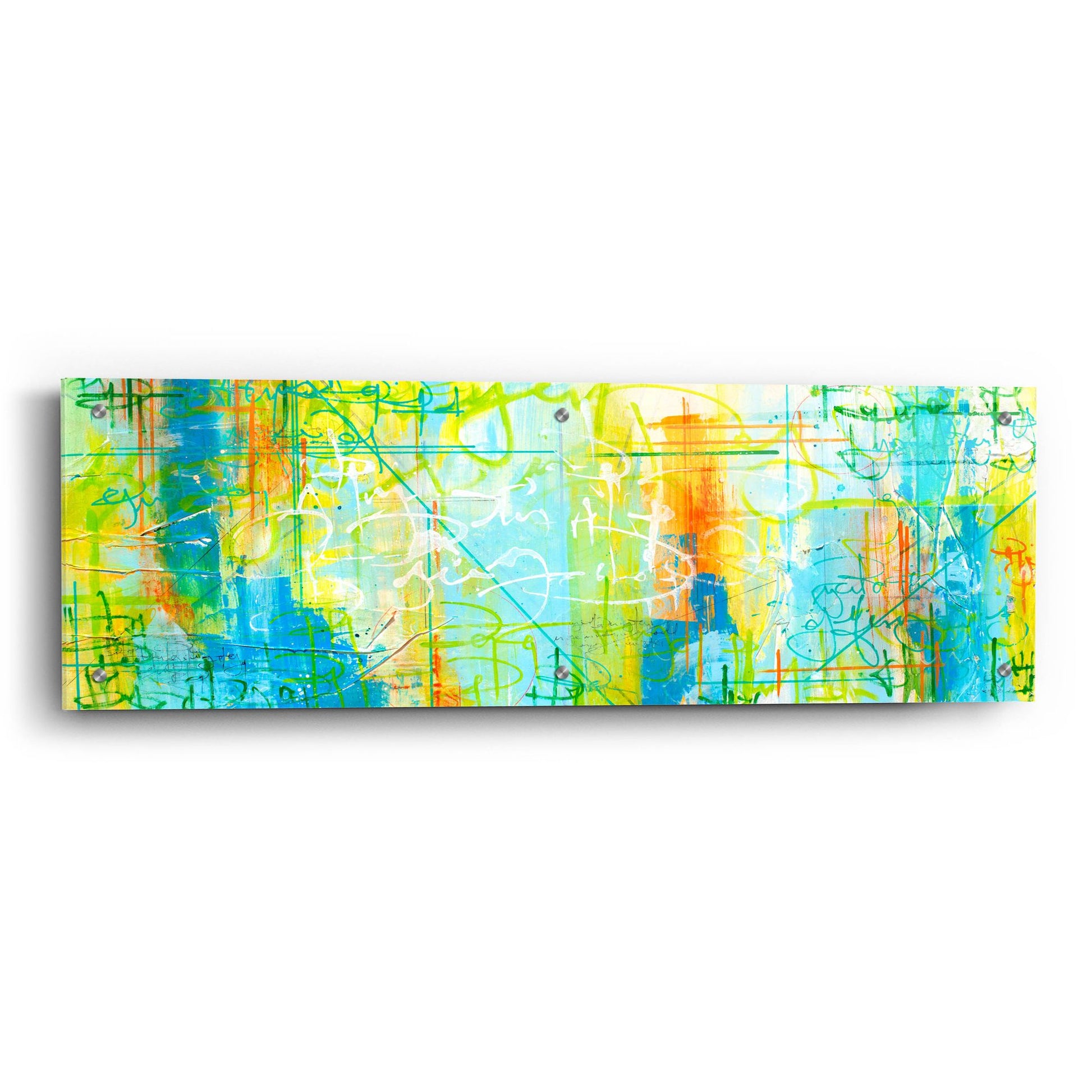 Epic Art 'Border Form' by Hanna Bruer, Acrylic Glass Wall Art,36x12