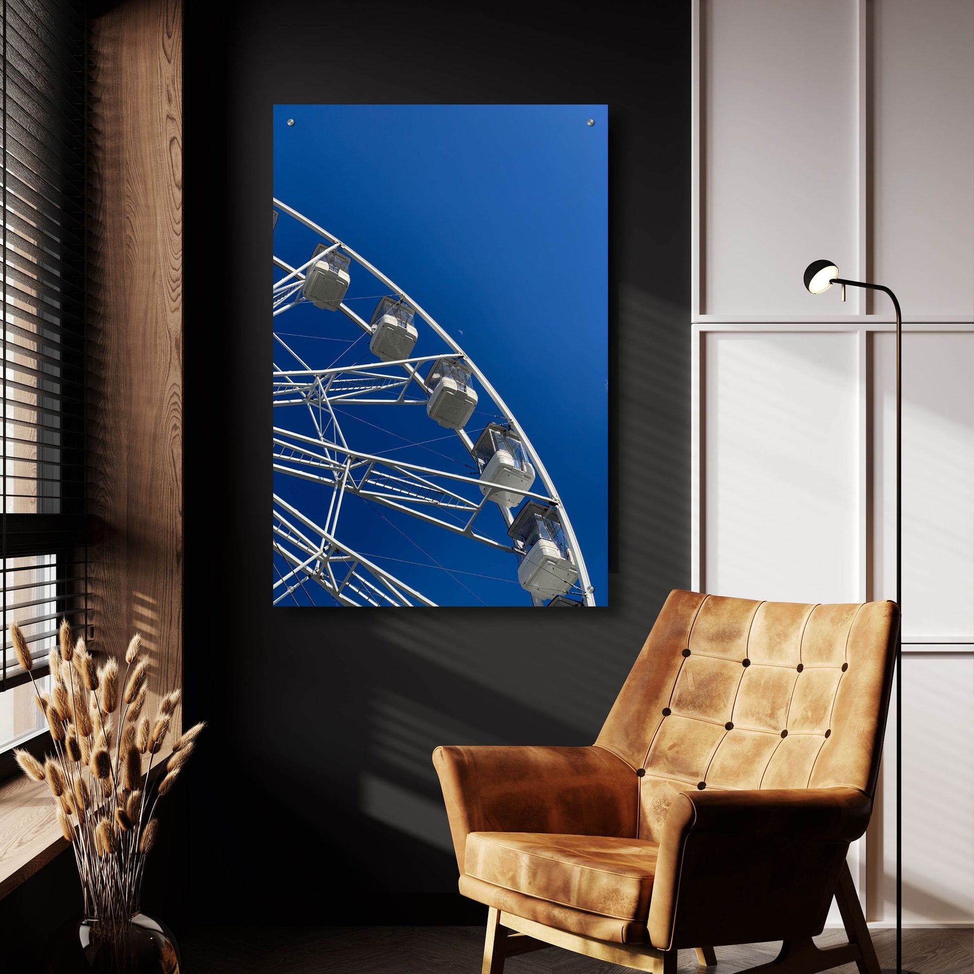 Epic Art 'Moon Shot Ferris Blue' by IMB, Acrylic Glass Wall Art,24x36